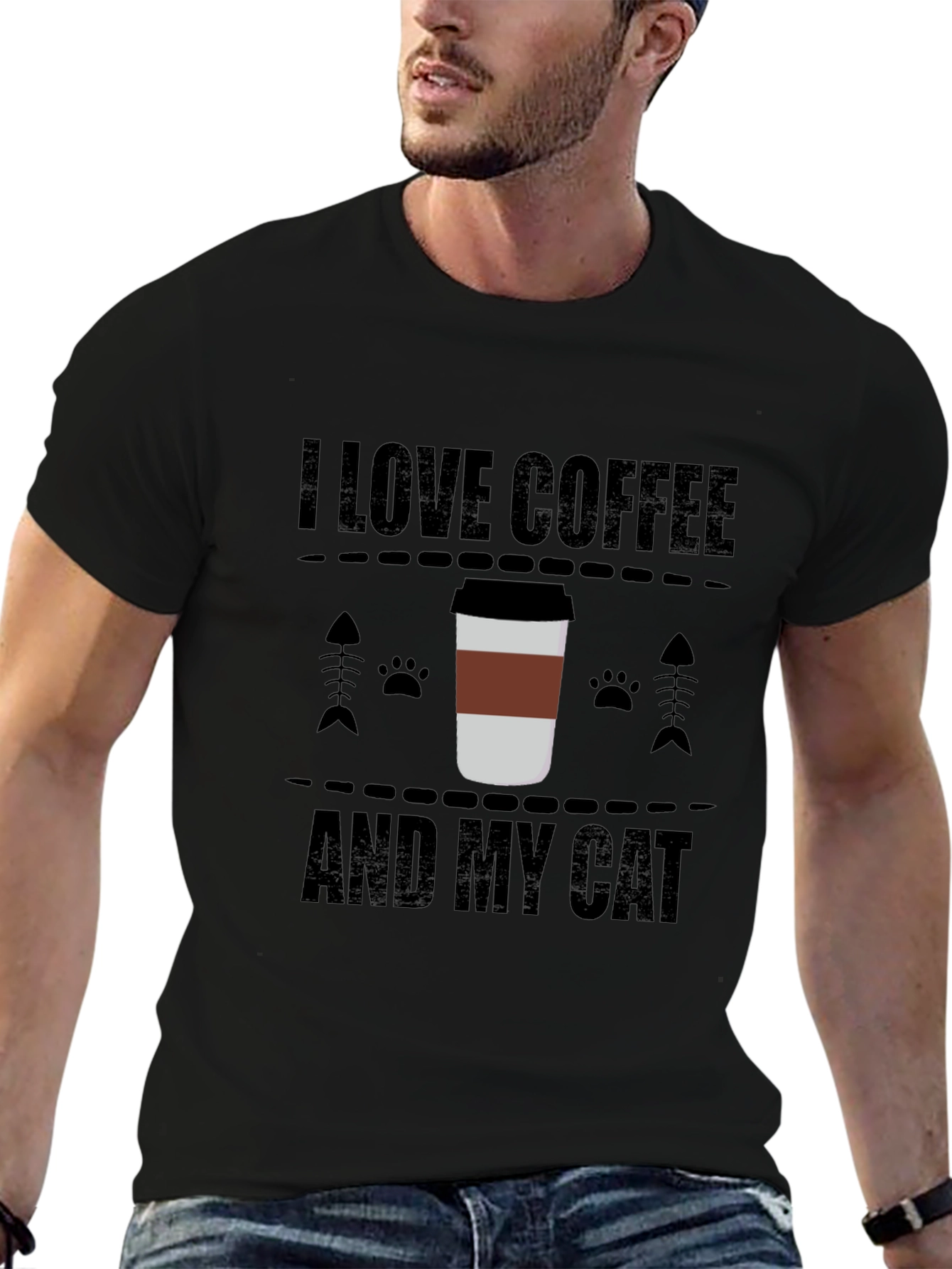 I Love Coffee and My Cat T-Shirt