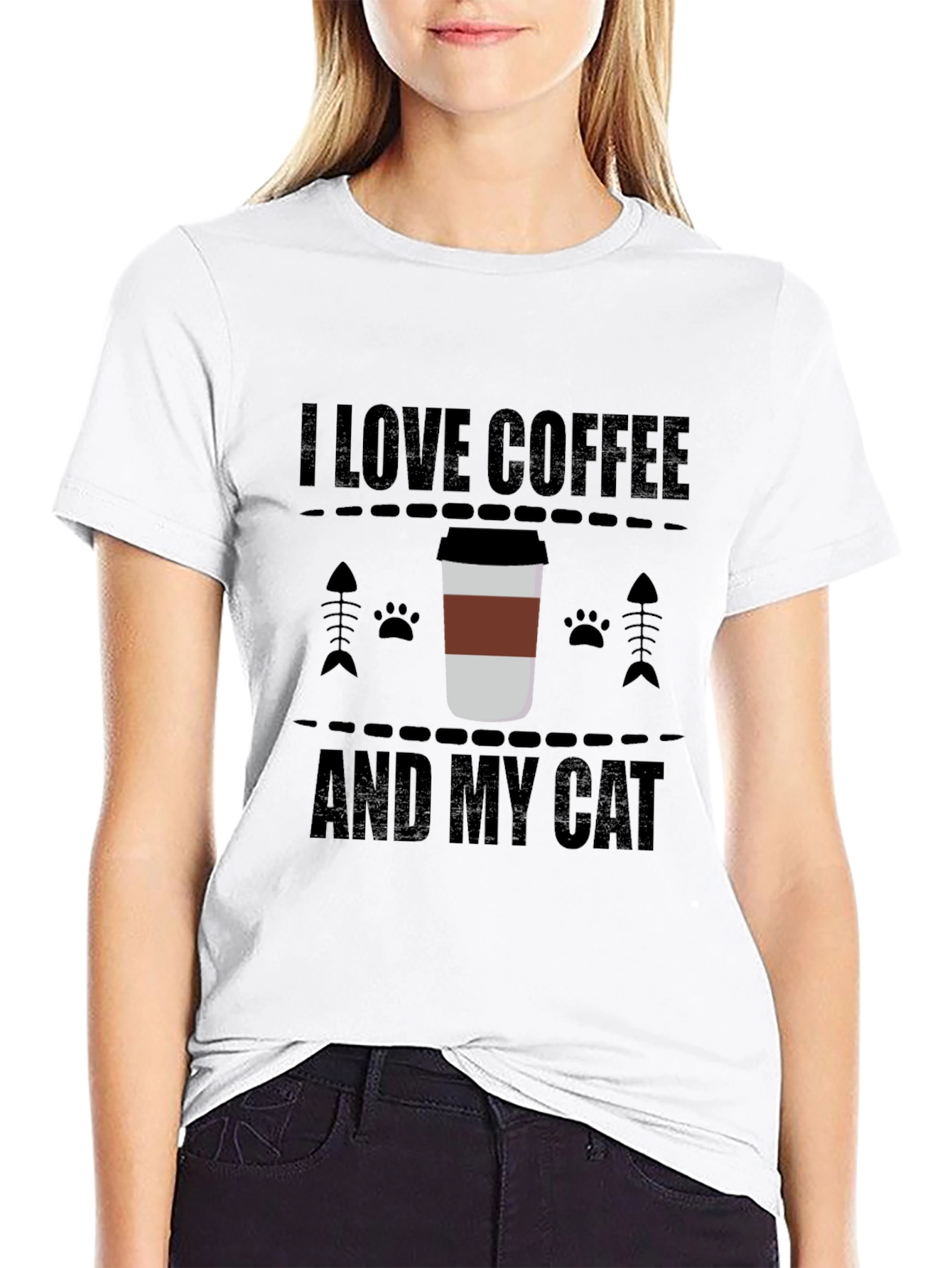 I Love Coffee and My Cat T-Shirt
