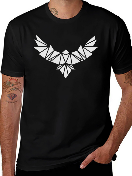 Geometric Eagle Graphic Tee - Modern Style