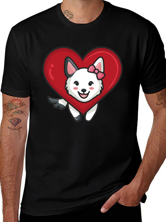 Cute Dog in Heart T-Shirt - Valentines Day Gift
