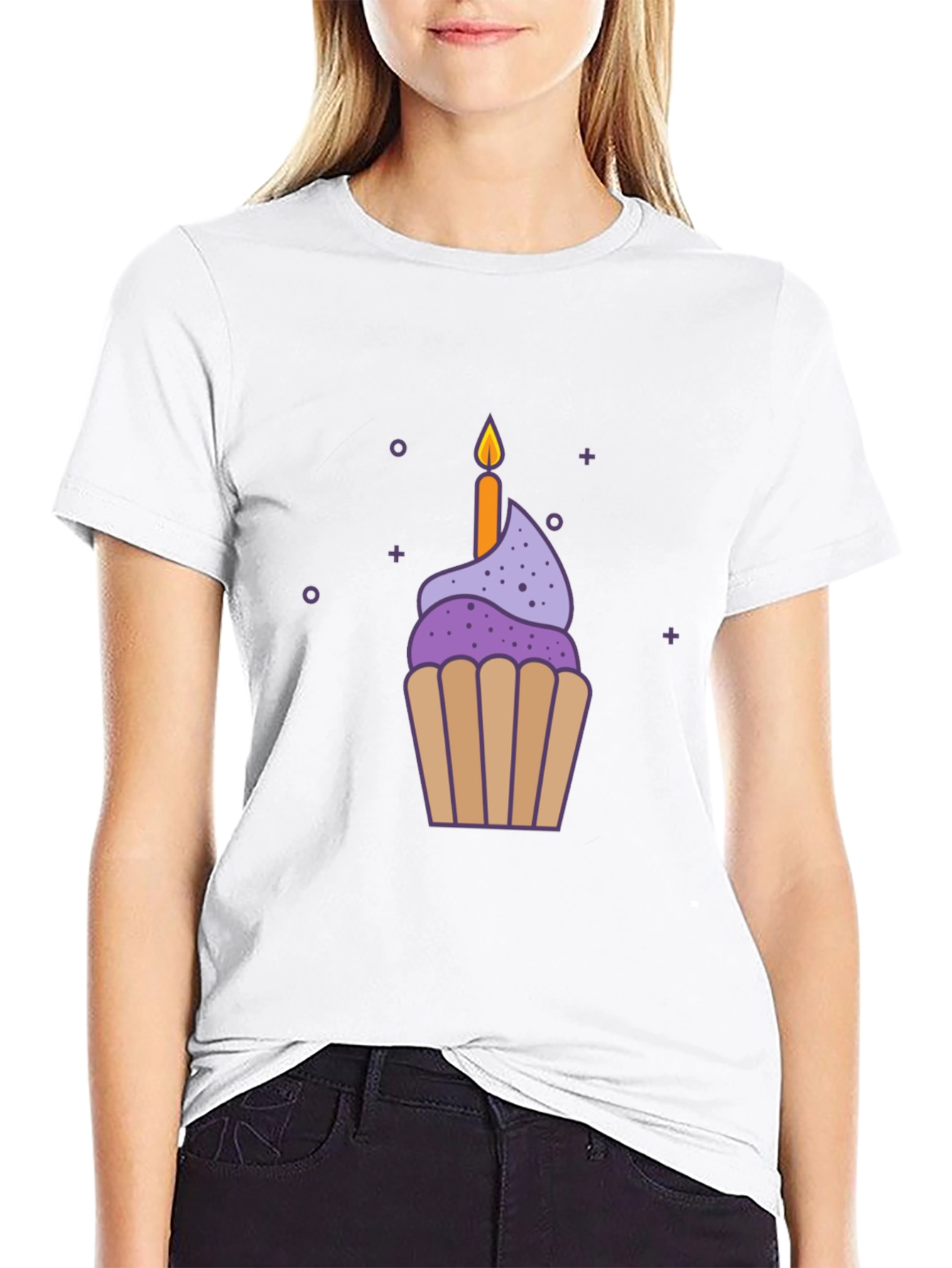 Birthday Cupcake Graphic Tee - Sweet Celebration Style