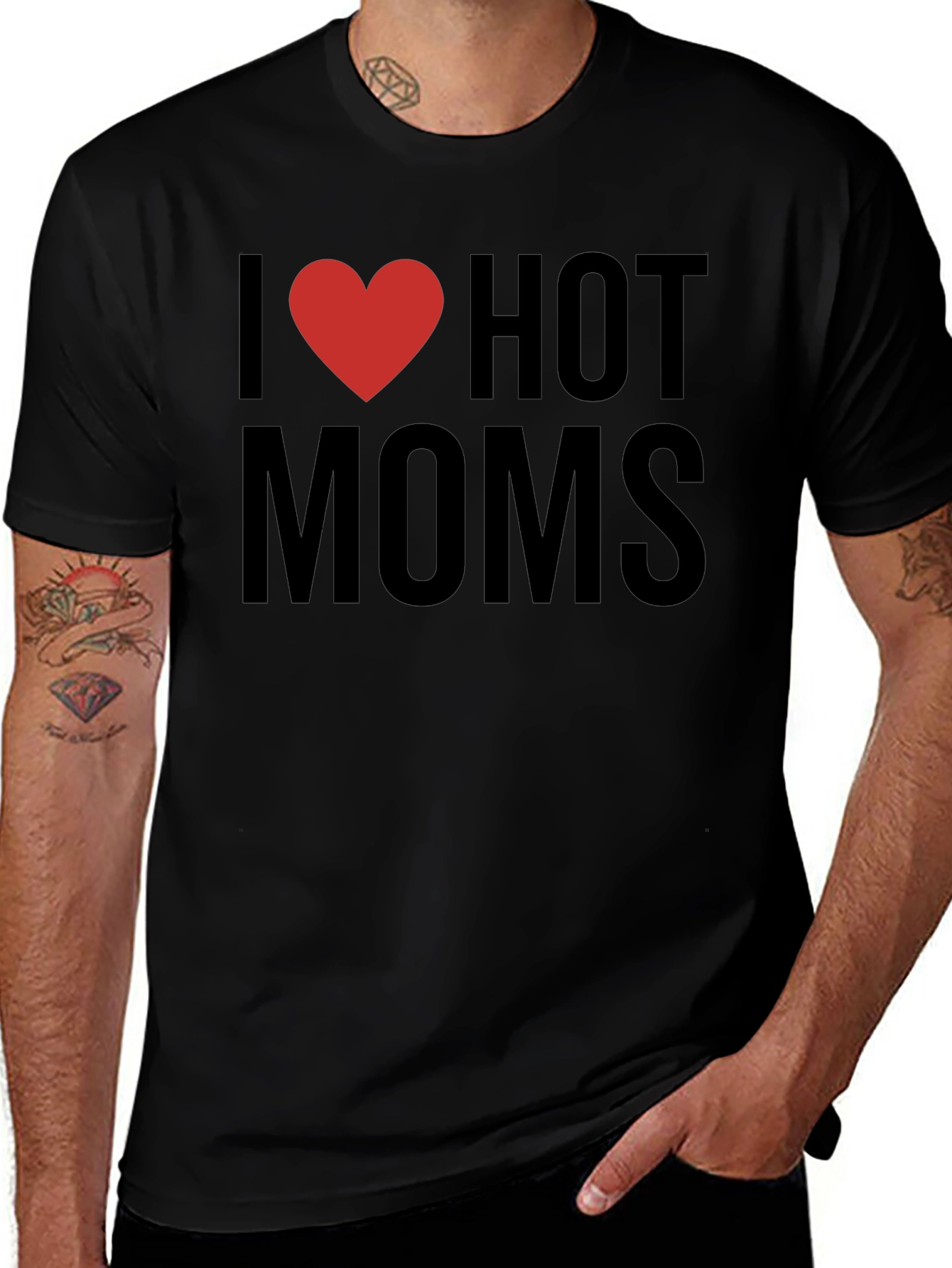 I Heart Hot Moms Graphic Tee