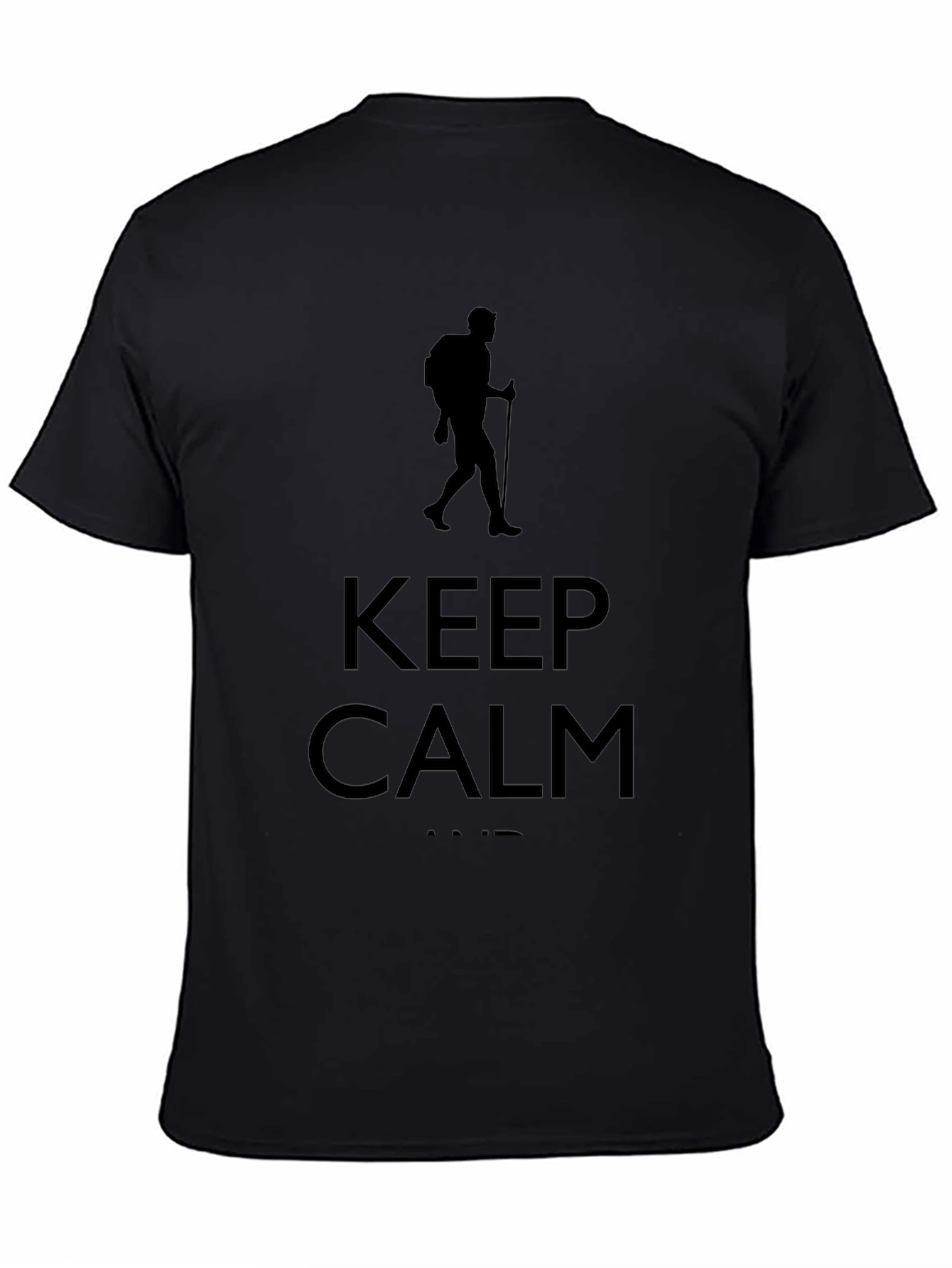 Keep Calm Hiking T-Shirt - Black