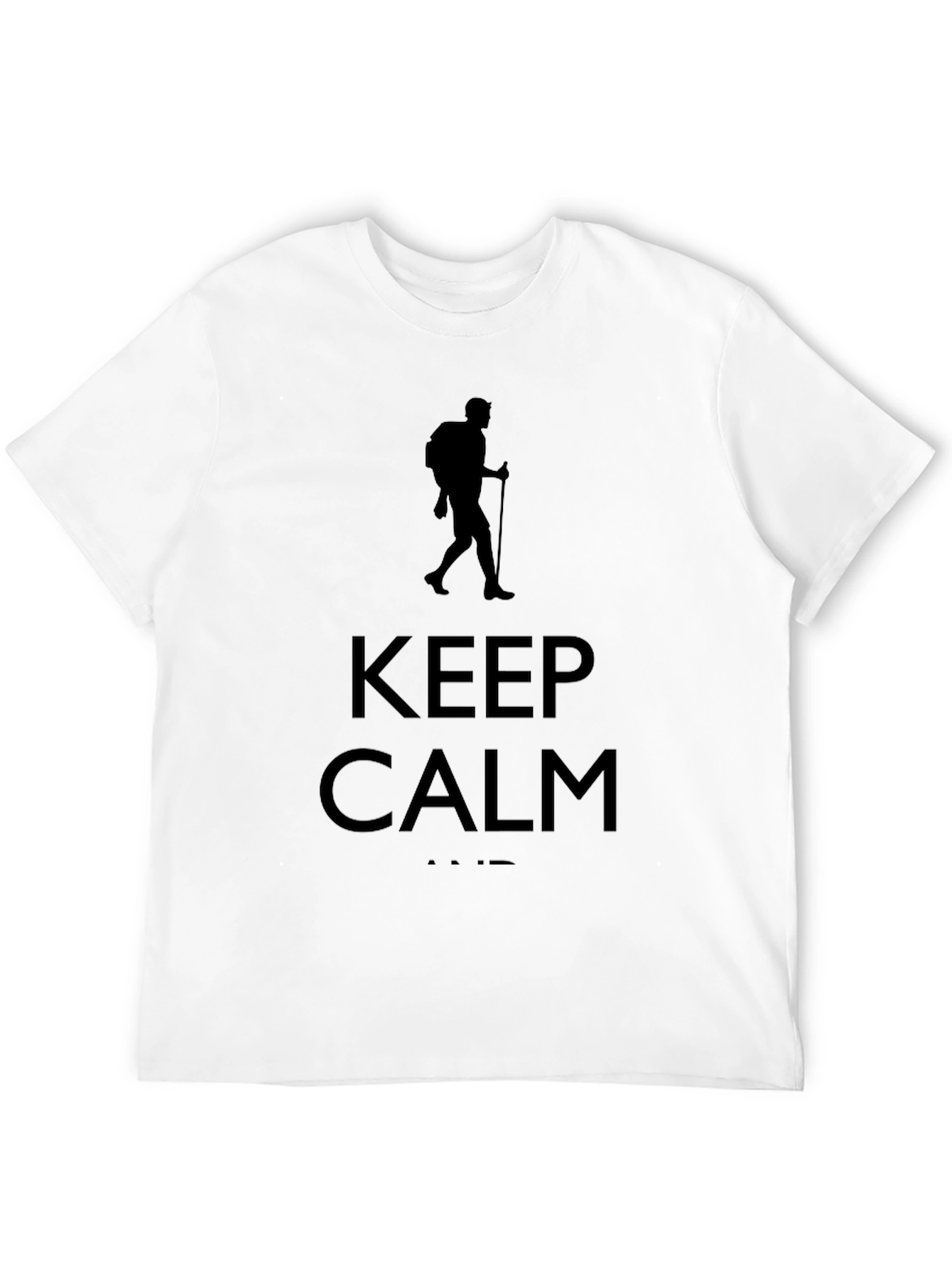 Keep Calm Hiking T-Shirt - Black