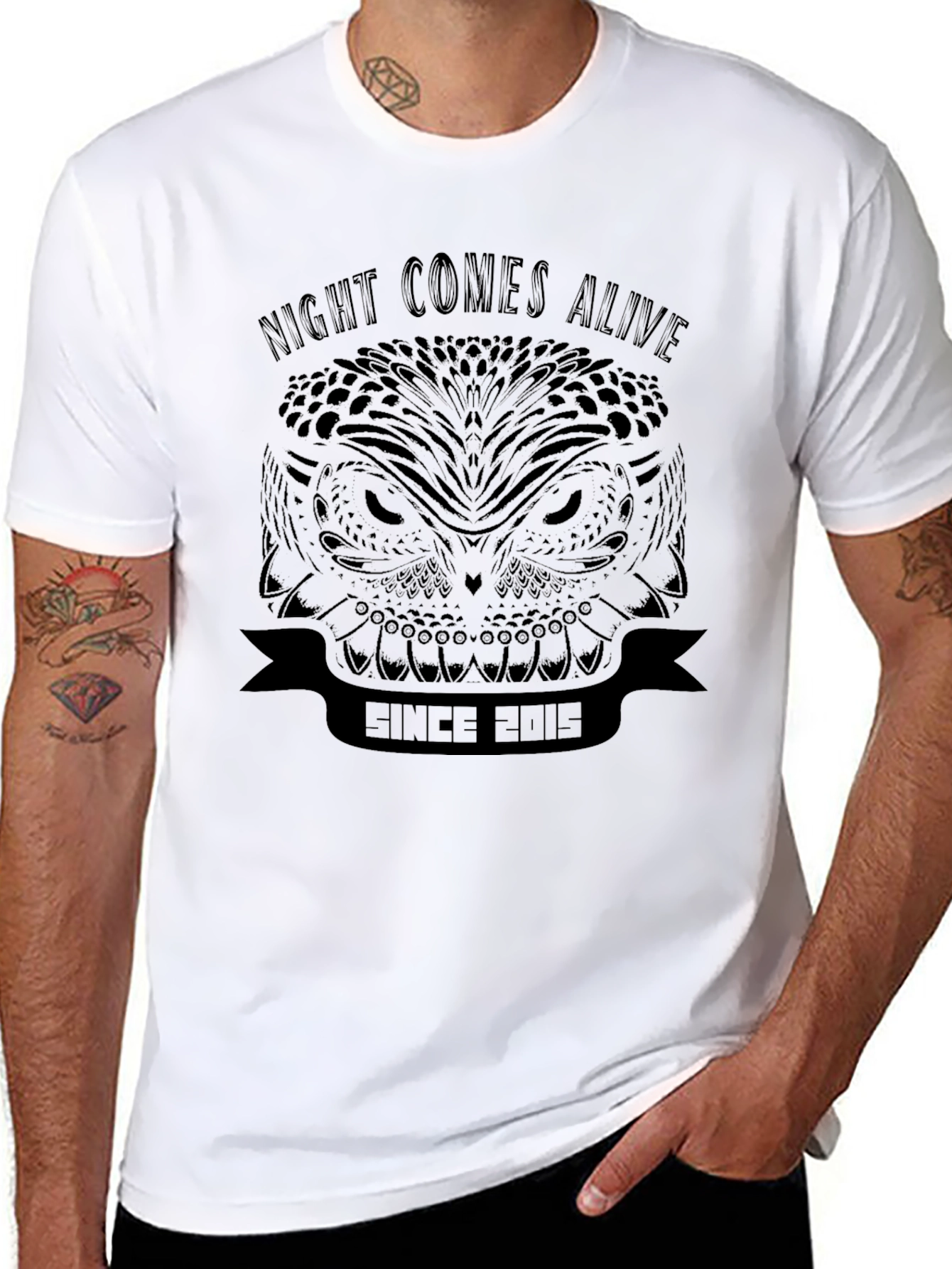 Night Comes Alive Owl Graphic T-Shirt