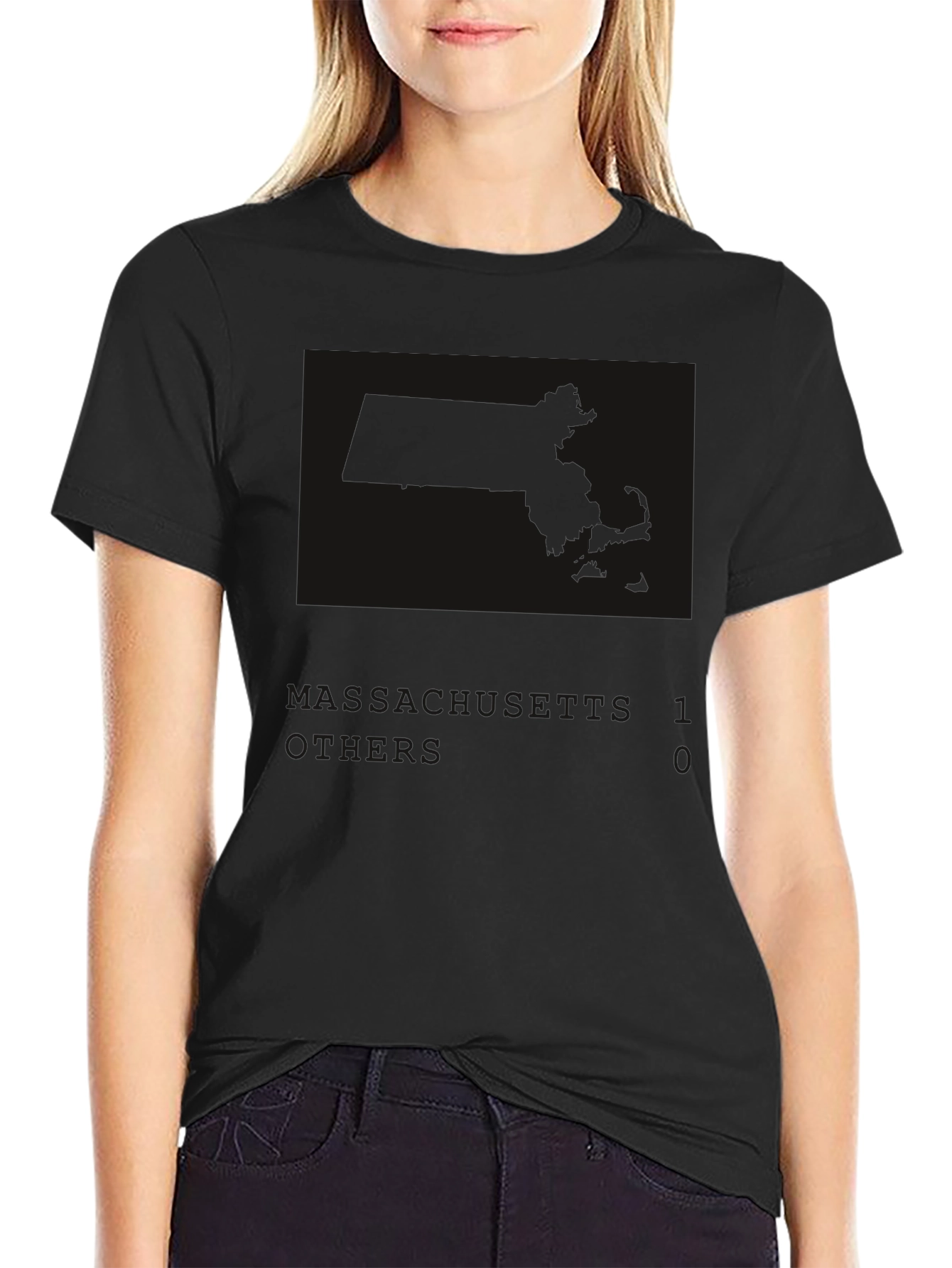 Mens Black Graphic Print T-Shirt