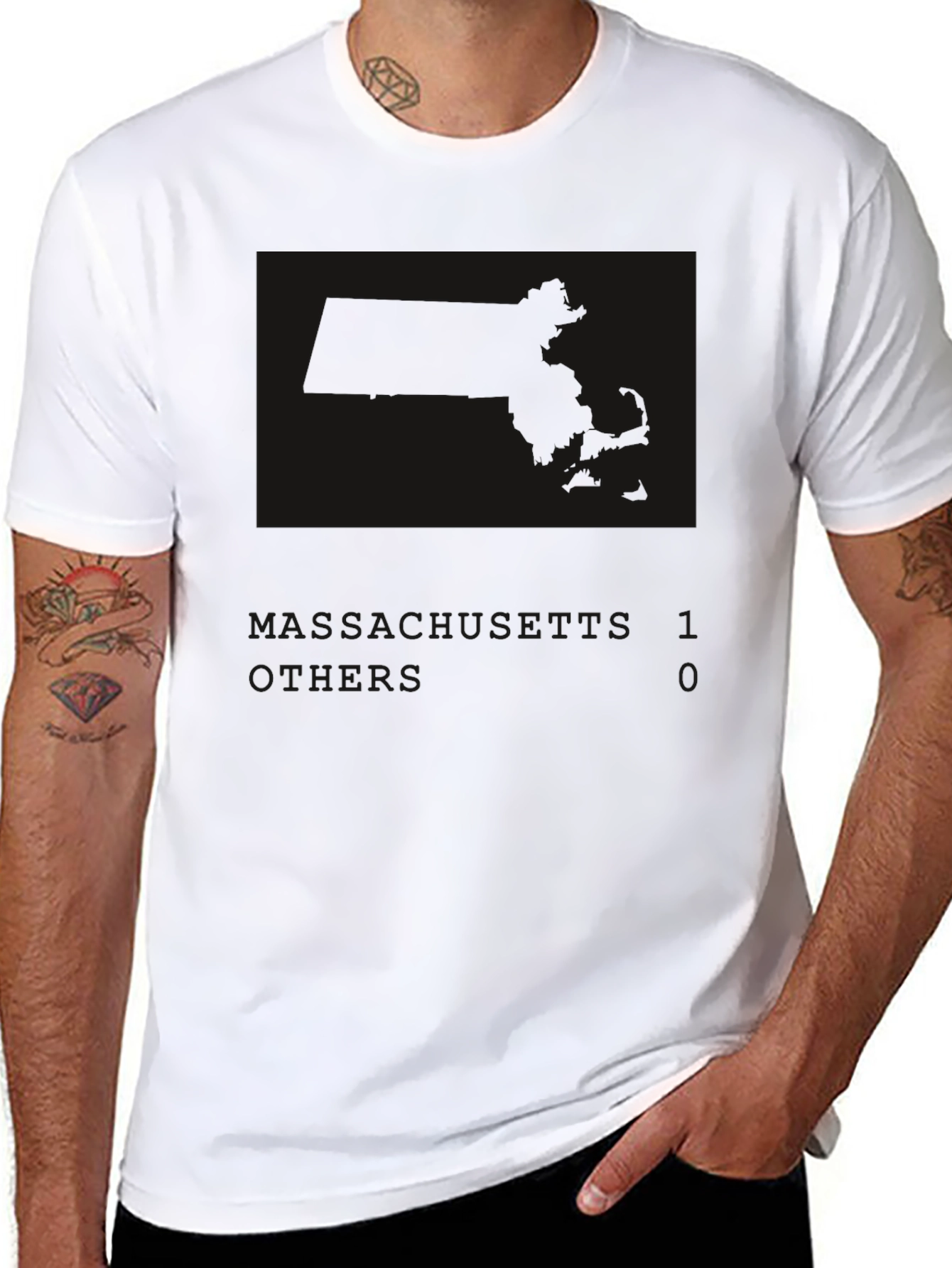 Mens Black Graphic Print T-Shirt