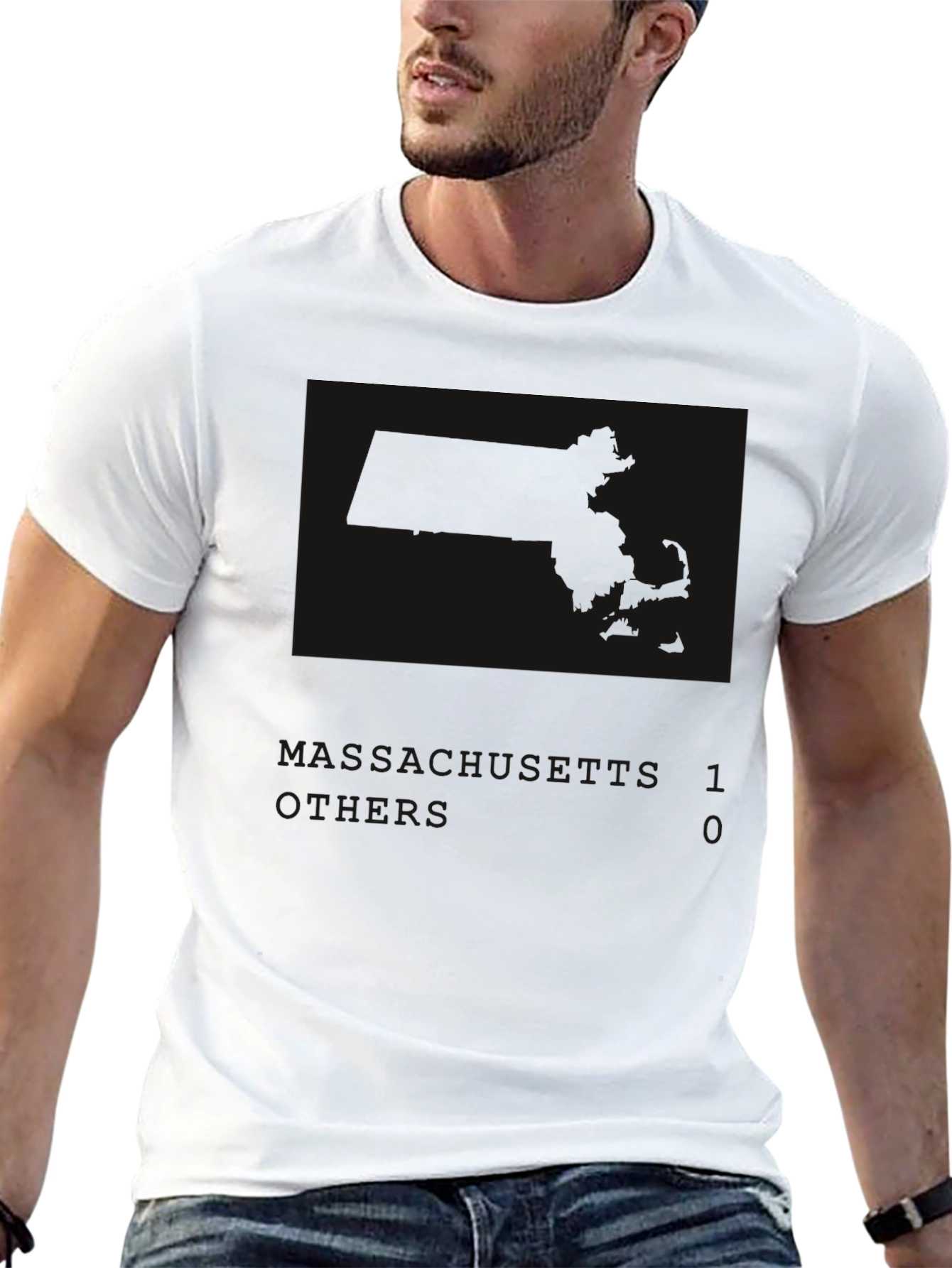Mens Black Graphic Print T-Shirt