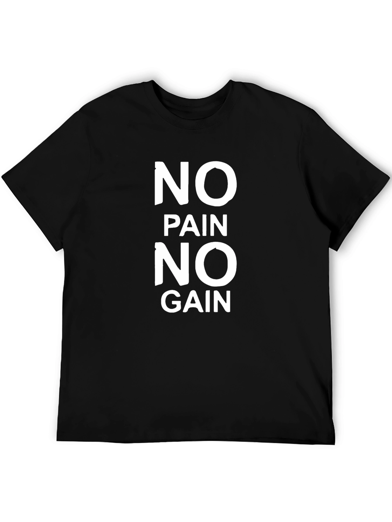 No Pain No Gain Black Graphic T-Shirt