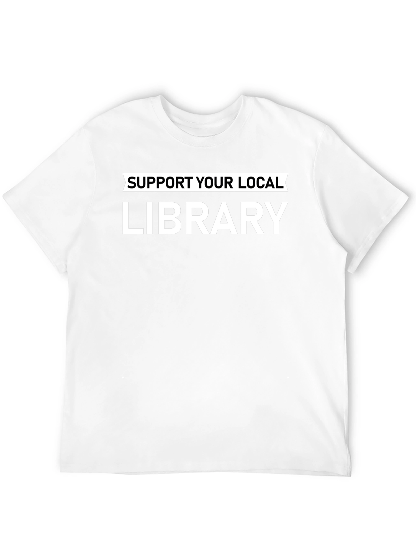 Support Your Local Library Black T-Shirt