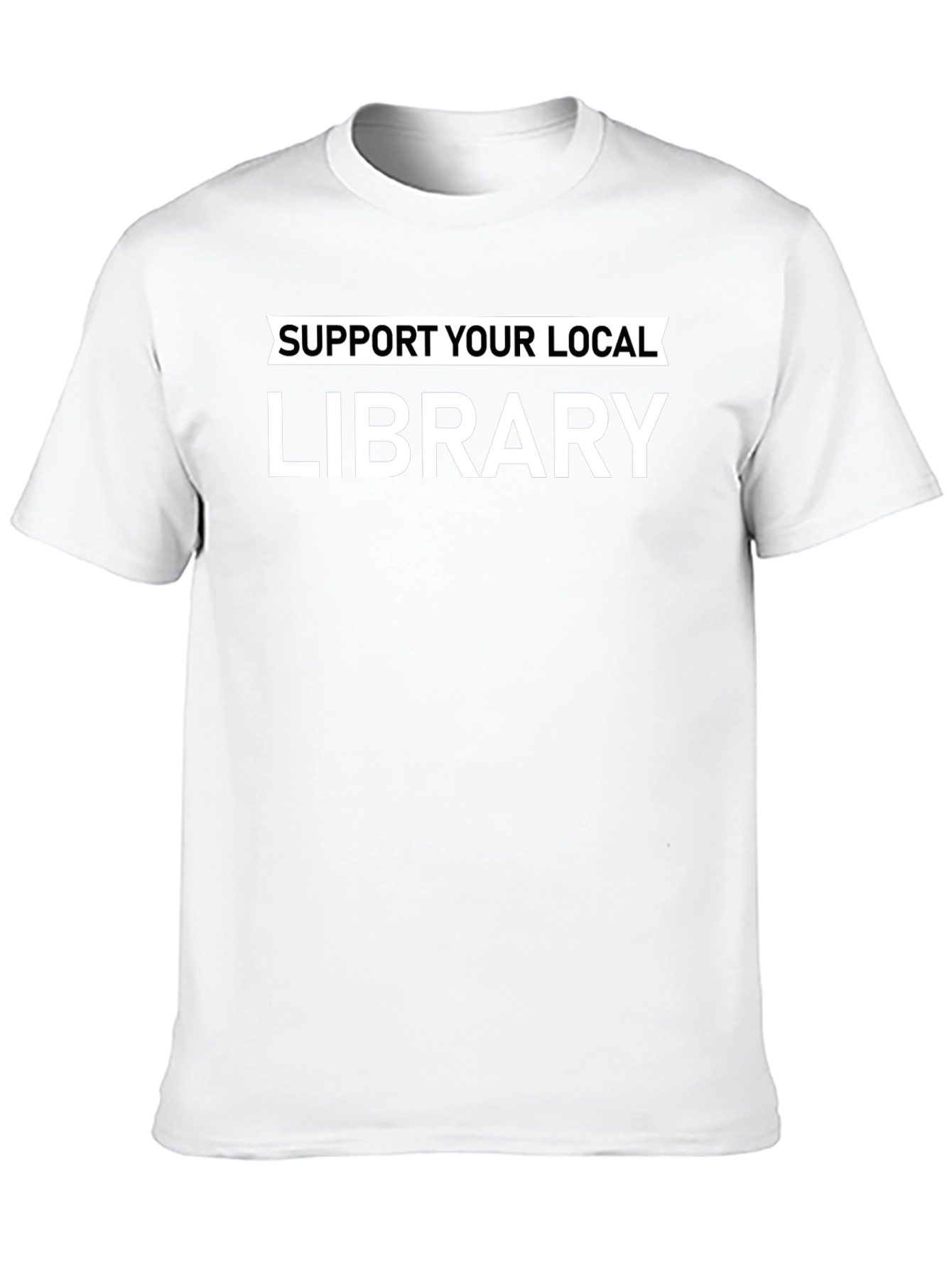 Support Your Local Library Black T-Shirt