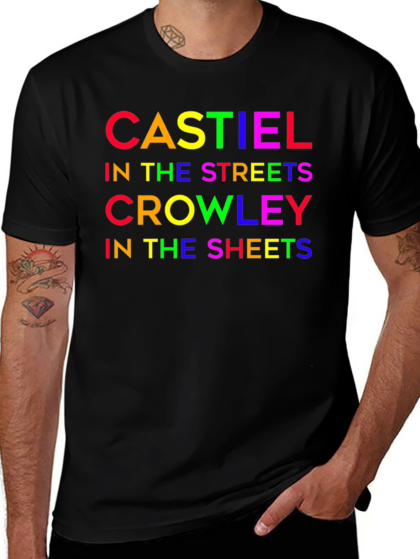 Castiel Crowley Funny Graphic T-Shirt