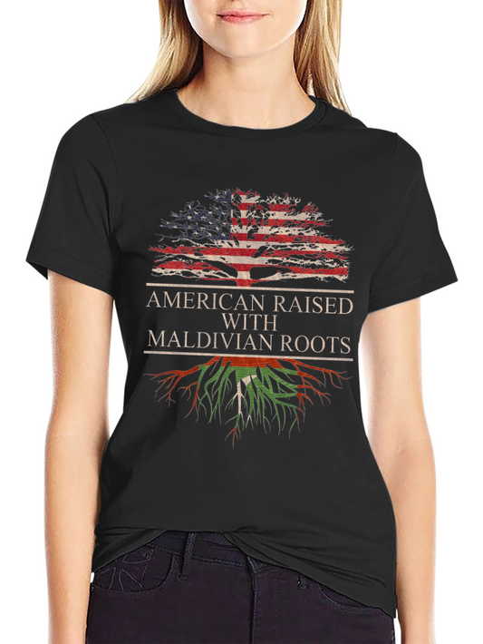 American Raised with Maldivian Roots T-Shirt