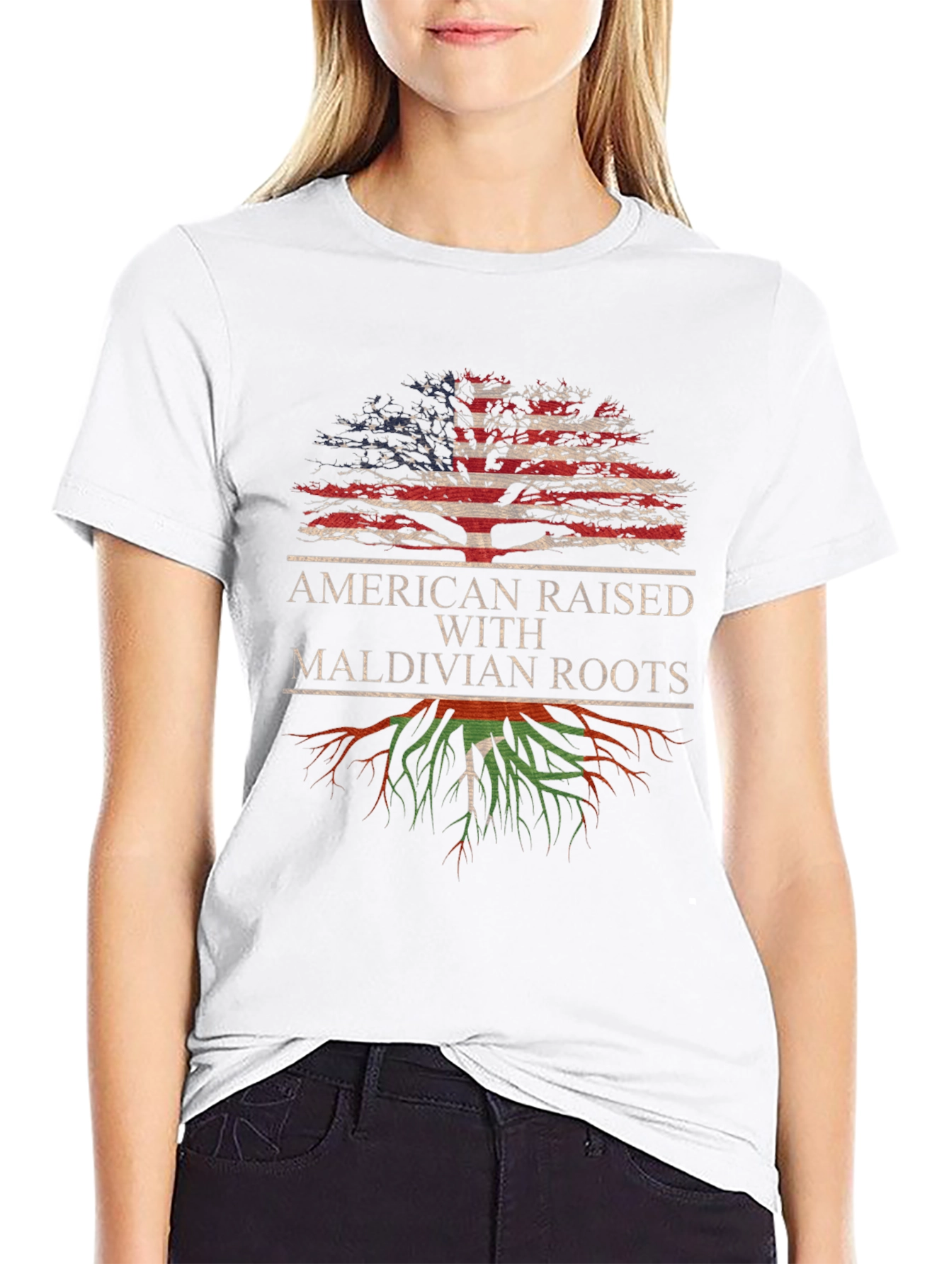 American Raised with Maldivian Roots T-Shirt