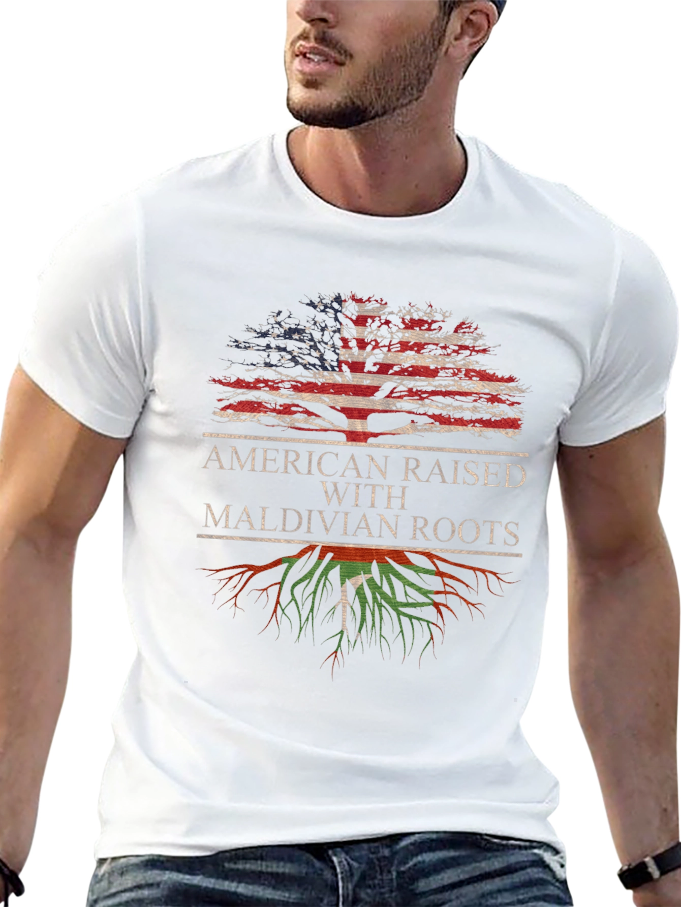 American Raised with Maldivian Roots T-Shirt