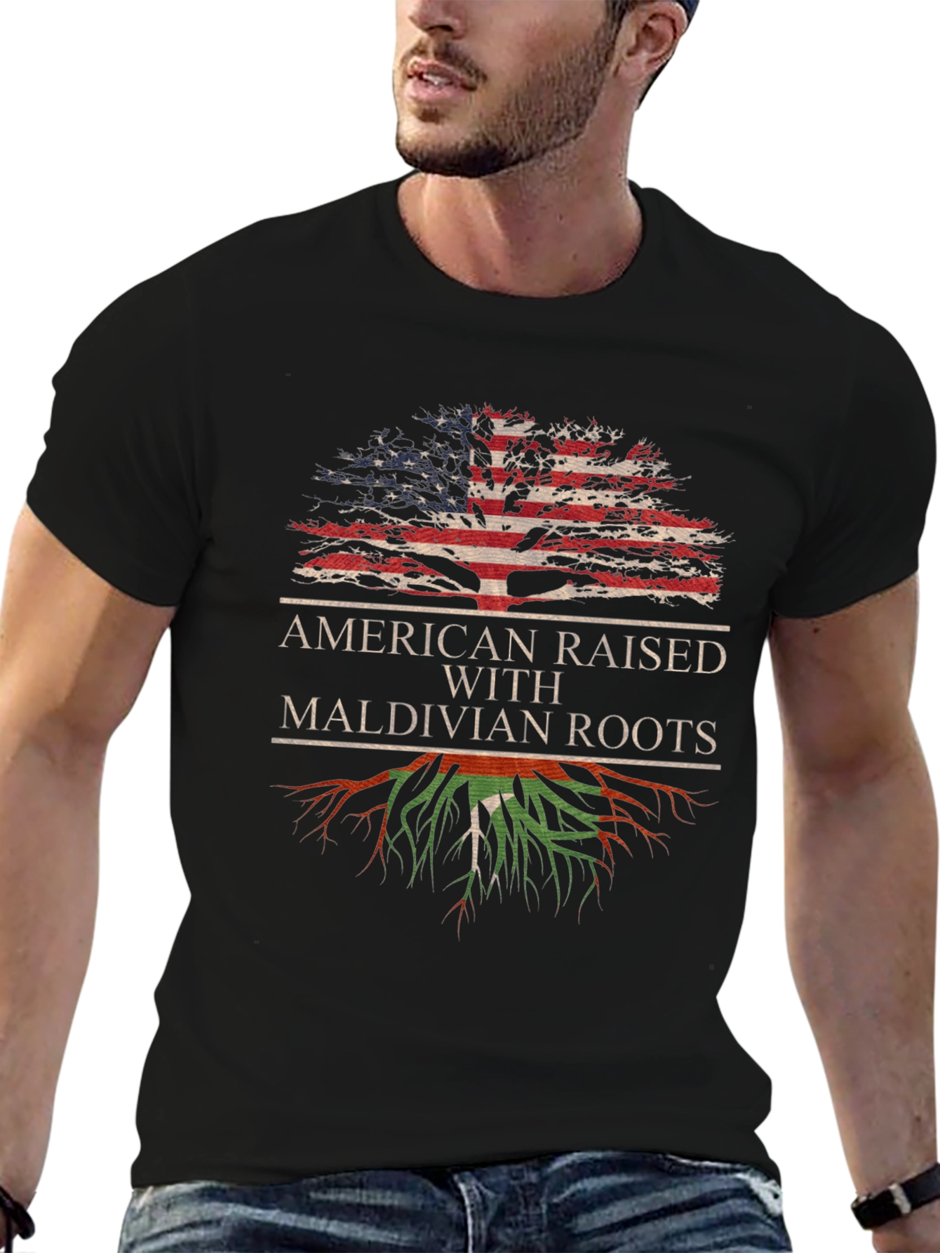American Raised with Maldivian Roots T-Shirt