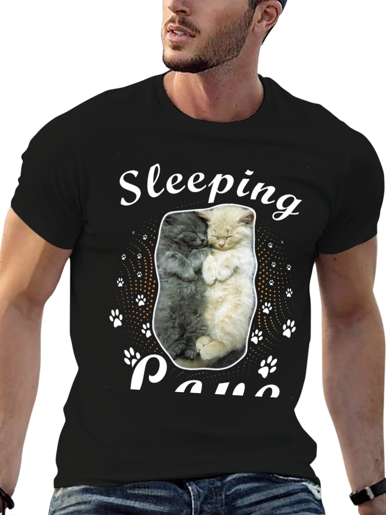 Sleeping Cats Graphic Tee - Cute Animal Lover Shirt