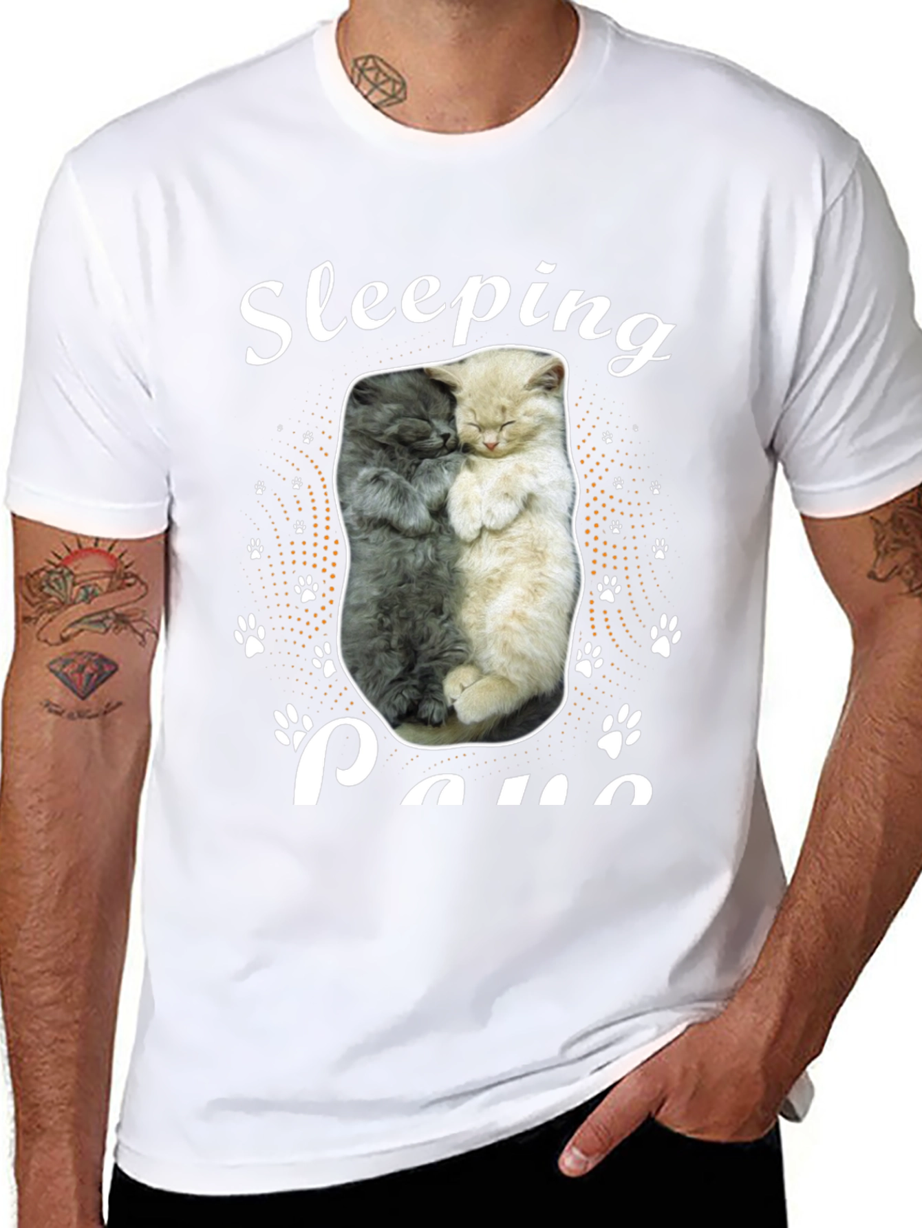 Sleeping Cats Graphic Tee - Cute Animal Lover Shirt