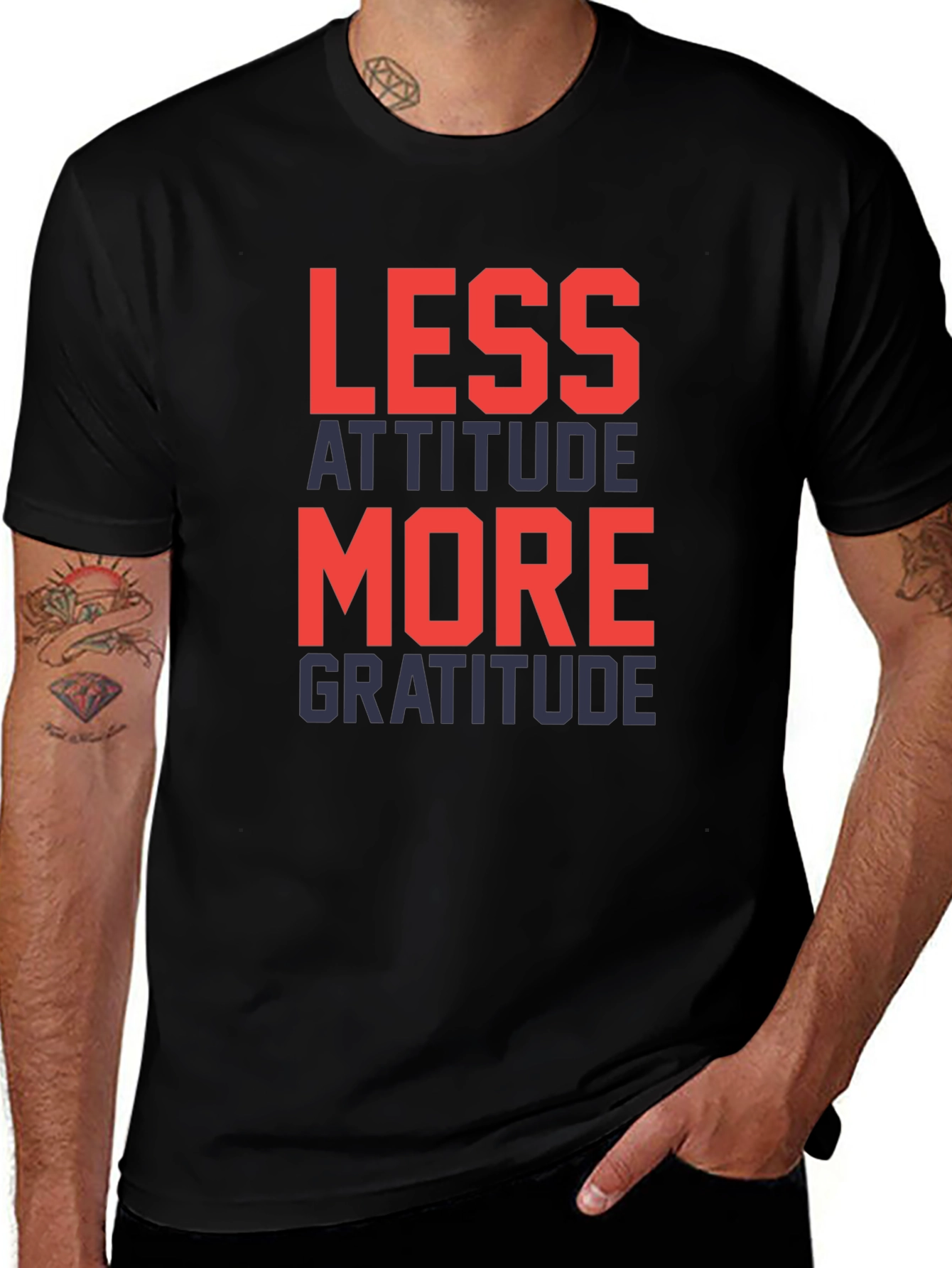 Less Attitude More Gratitude Graphic T-Shirt