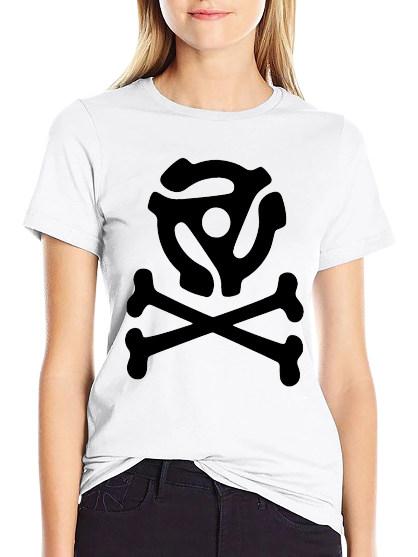 Record Adapter Skull & Crossbones T-Shirt