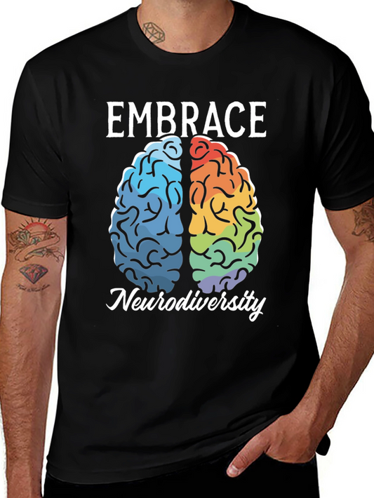Embrace Neurodiversity Brain Graphic Tee
