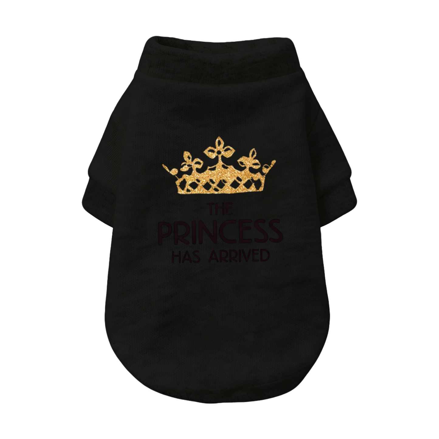 The Princess Has Arrived Golden Crown Pet Sweater