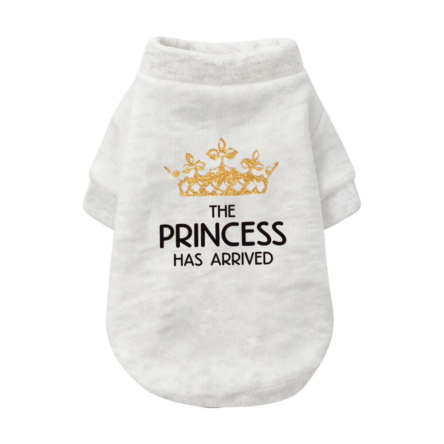 The Princess Has Arrived Golden Crown Pet Sweater