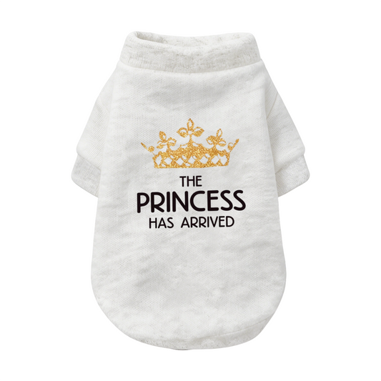 The Princess Has Arrived Golden Crown Pet Sweater