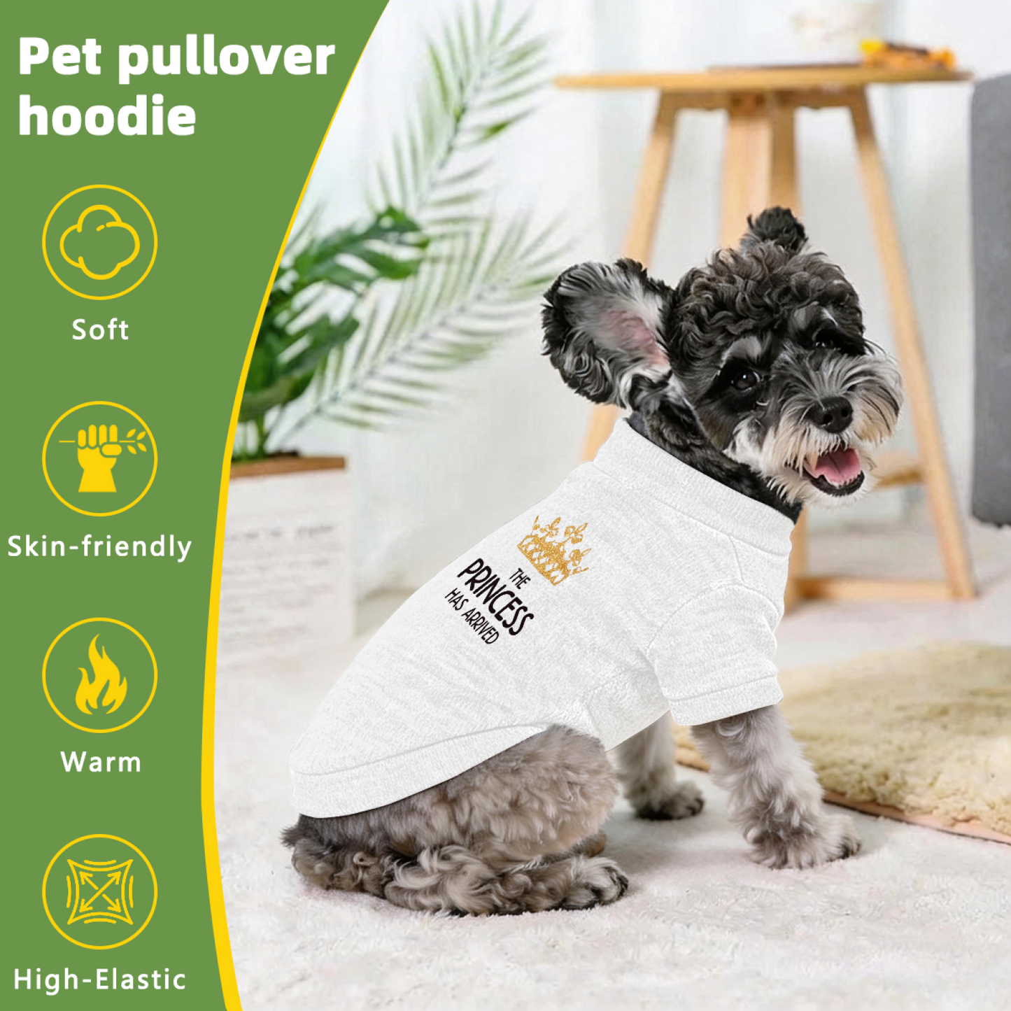 The Princess Has Arrived Golden Crown Pet Sweater