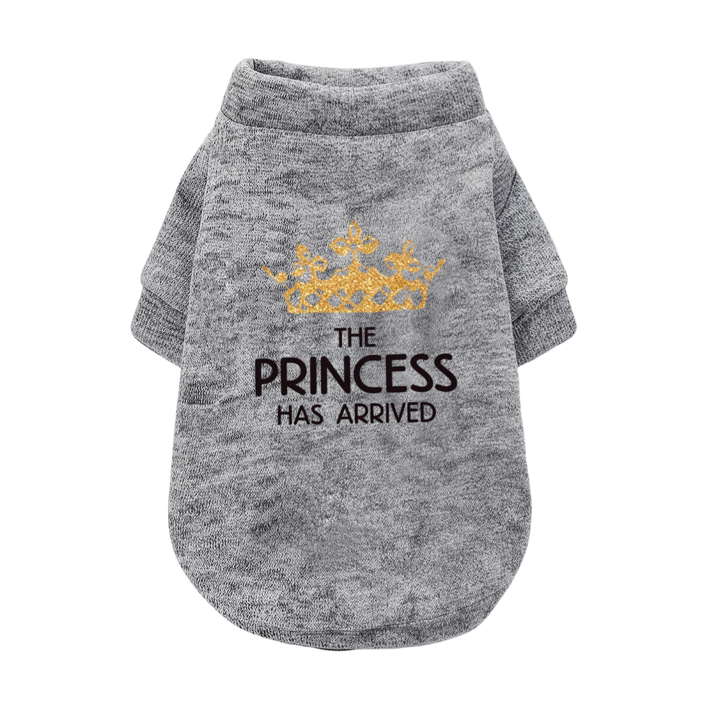 The Princess Has Arrived Golden Crown Pet Sweater