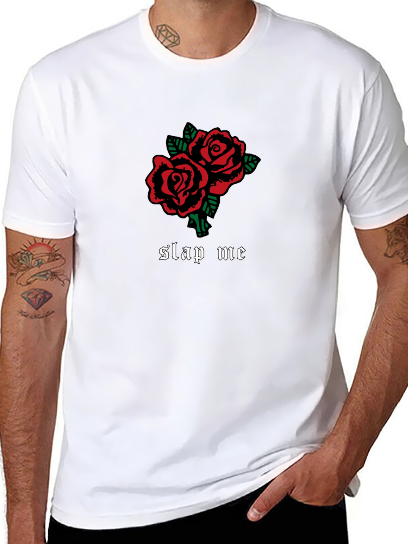 Roses Slap Me Graphic T-Shirt