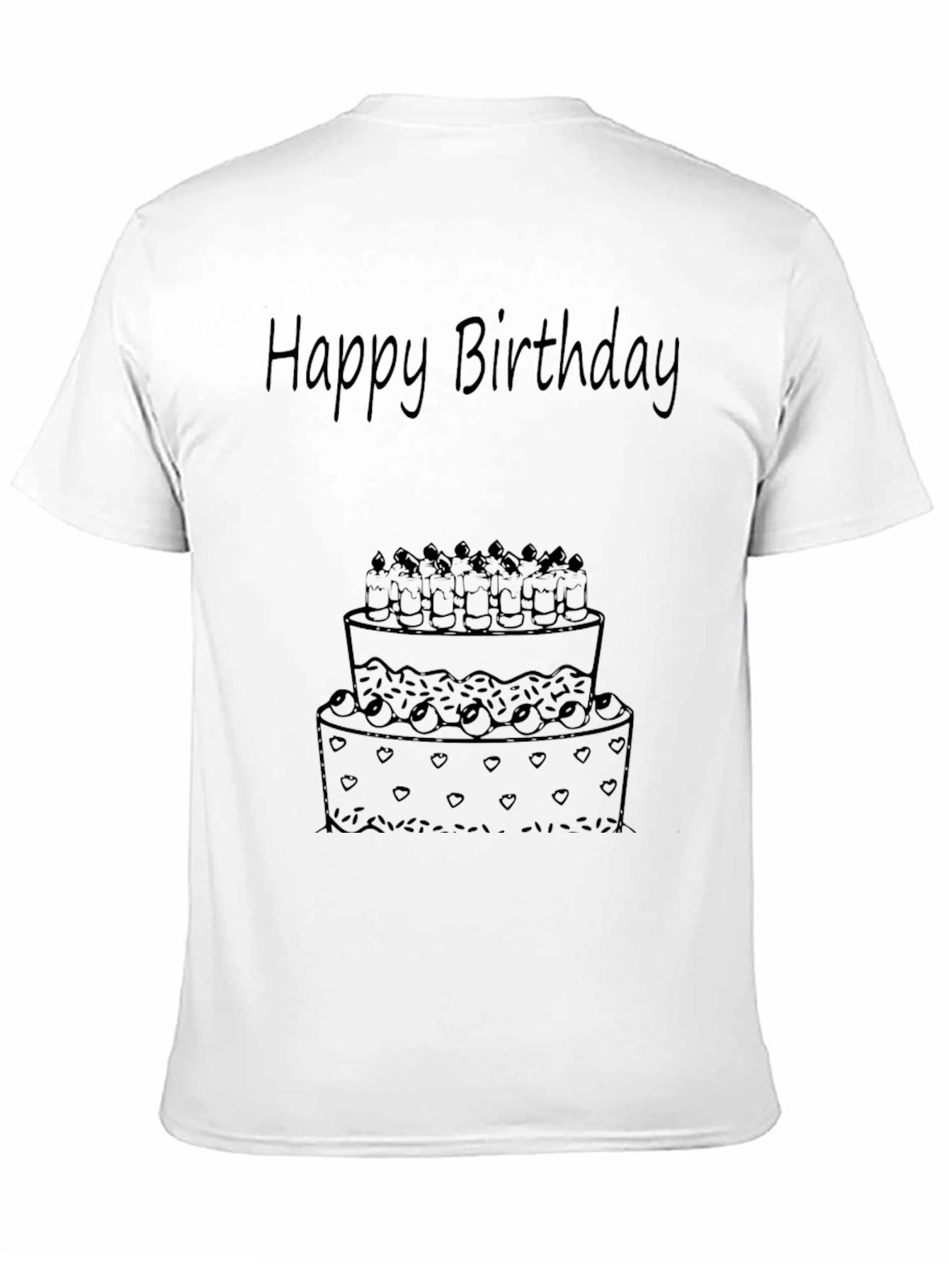 Happy Birthday Cake Graphic Tee