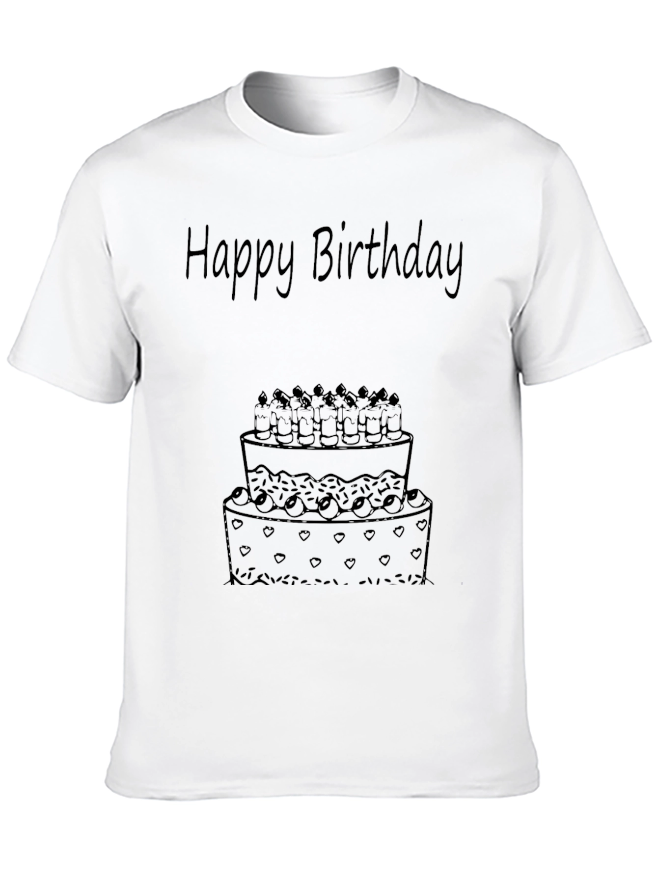 Happy Birthday Cake Graphic Tee