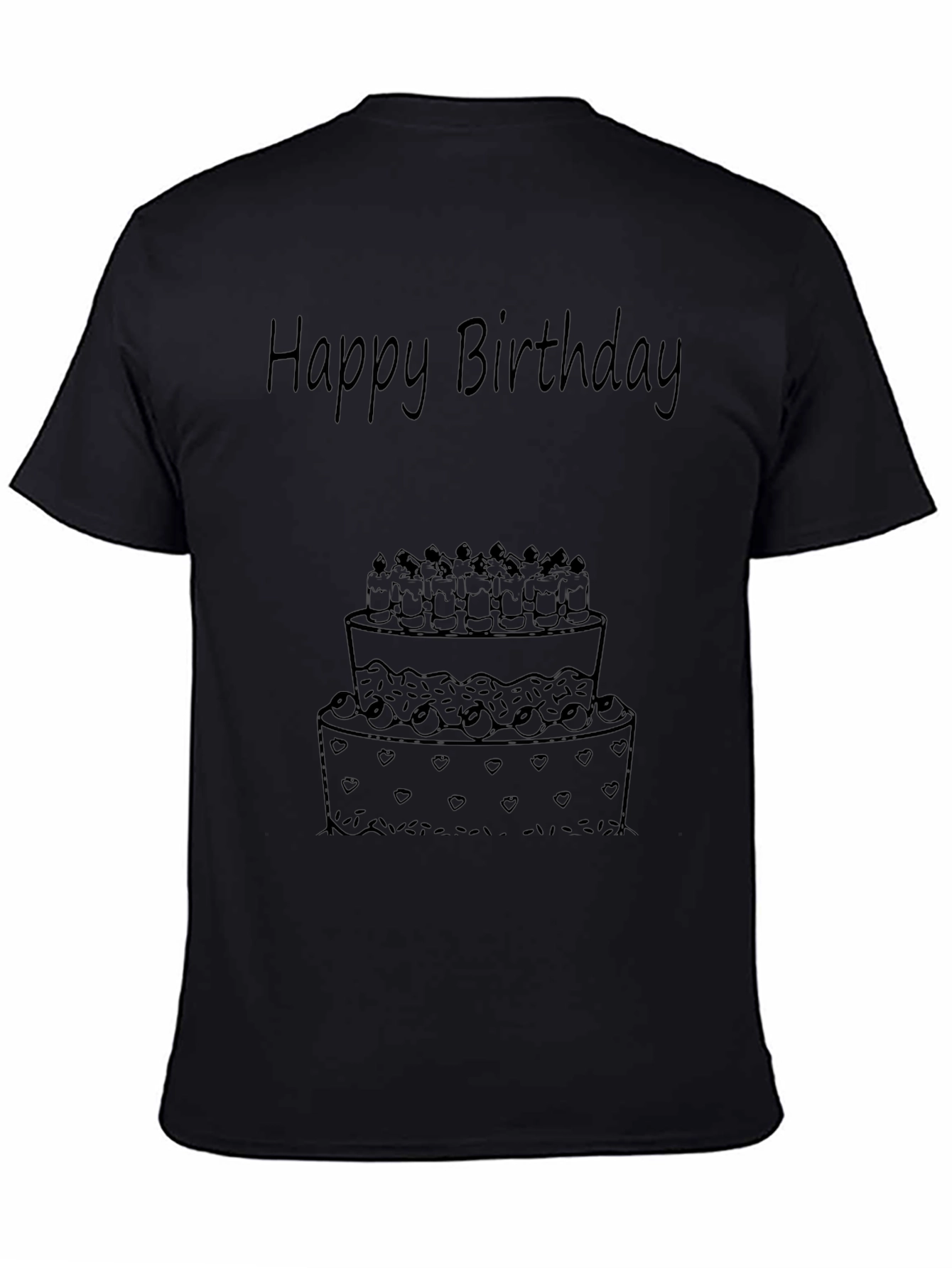 Happy Birthday Cake Graphic Tee