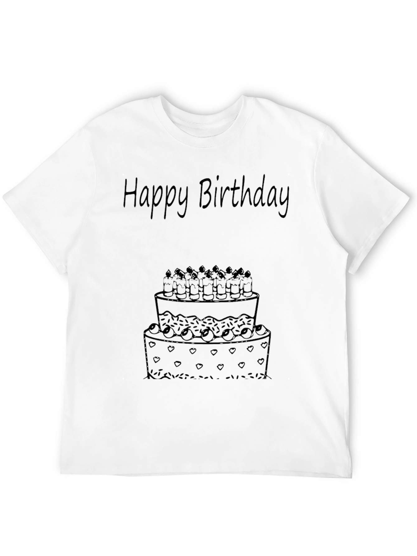 Happy Birthday Cake Graphic Tee