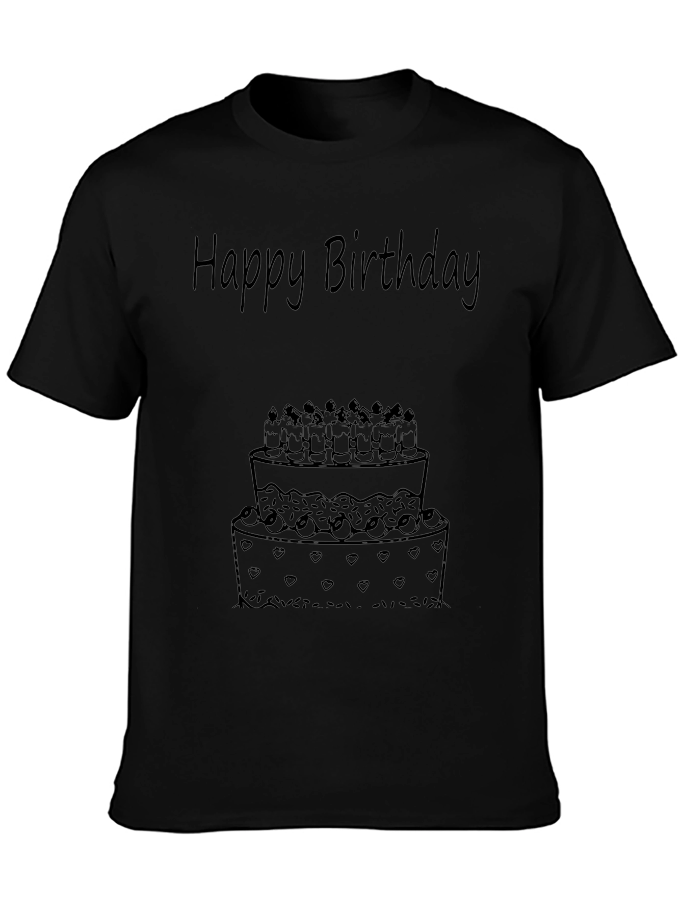 Happy Birthday Cake Graphic Tee