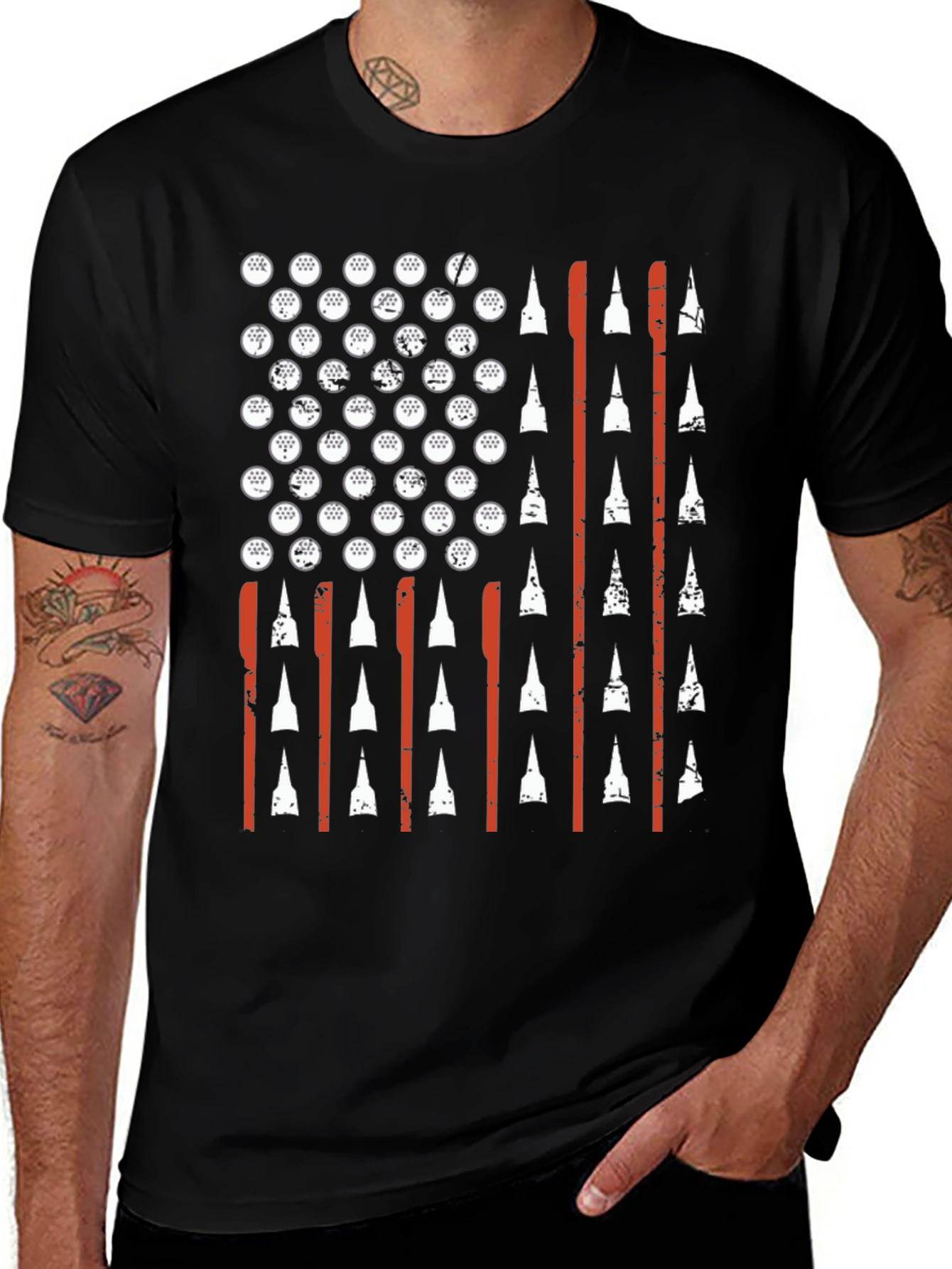 American Flag Golf T-Shirt