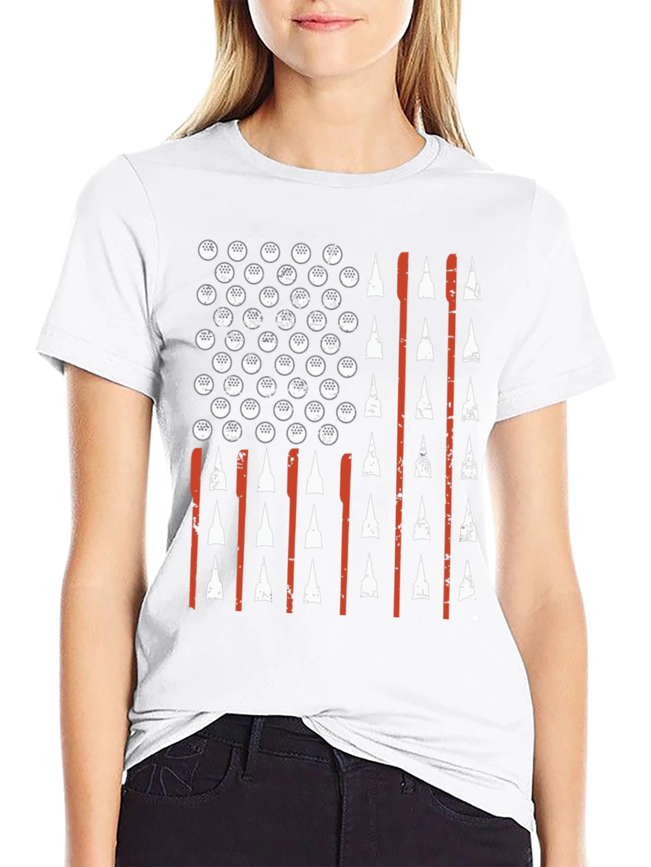 American Flag Golf T-Shirt