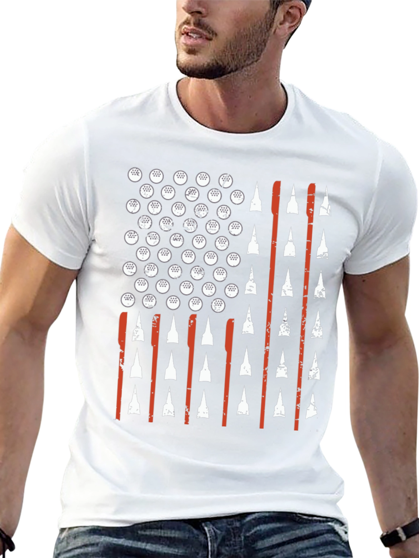 American Flag Golf T-Shirt