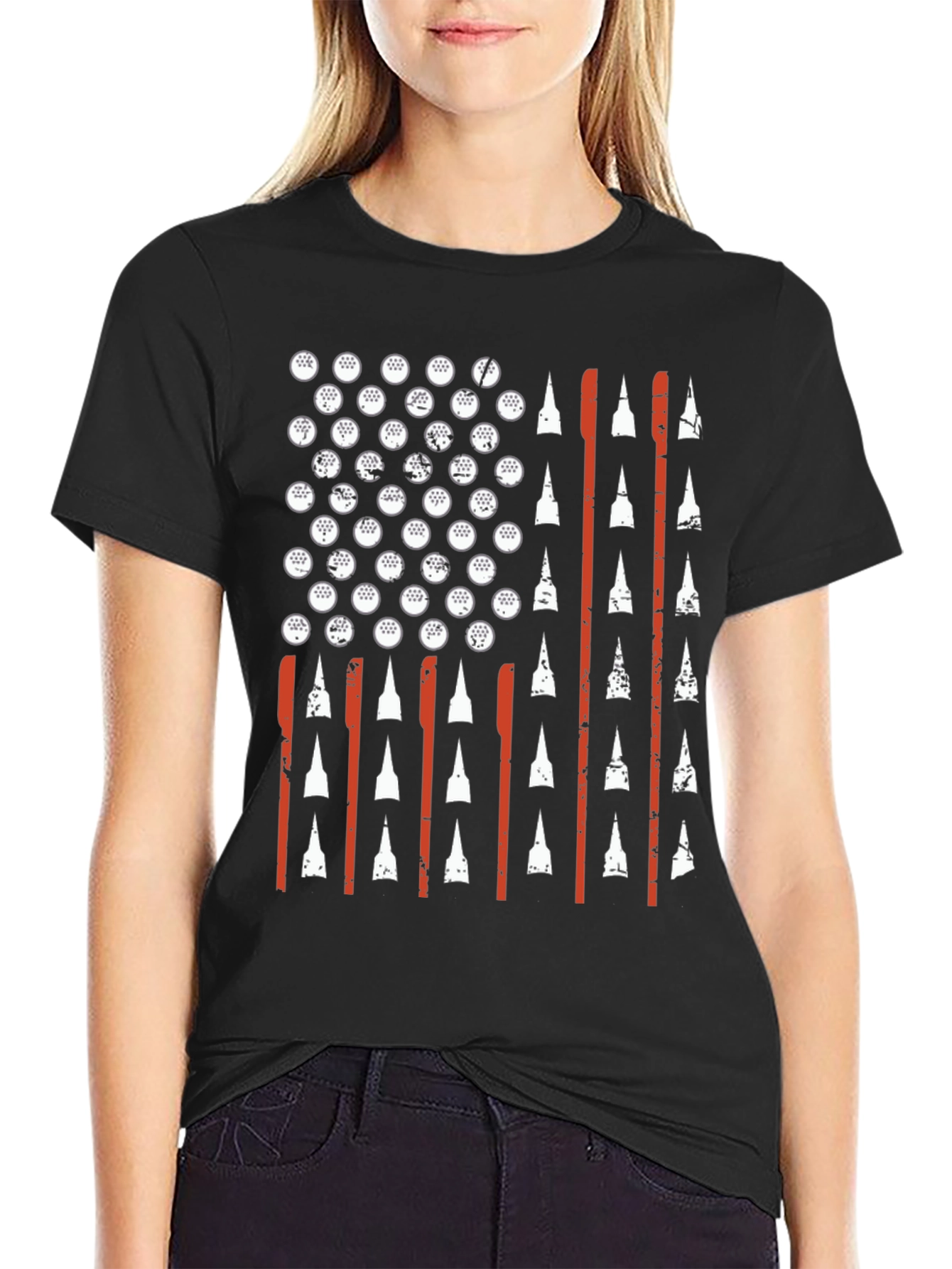 American Flag Golf T-Shirt