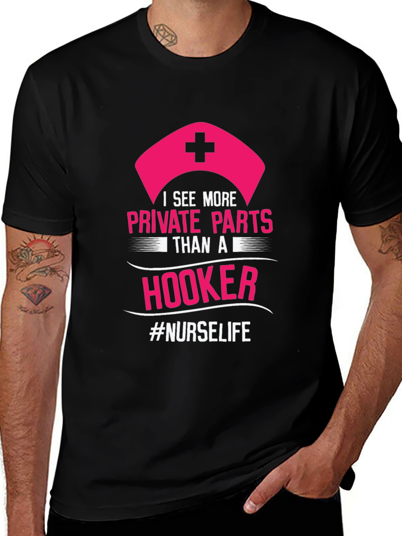 Nurse Life T-Shirt - Private Parts Humor