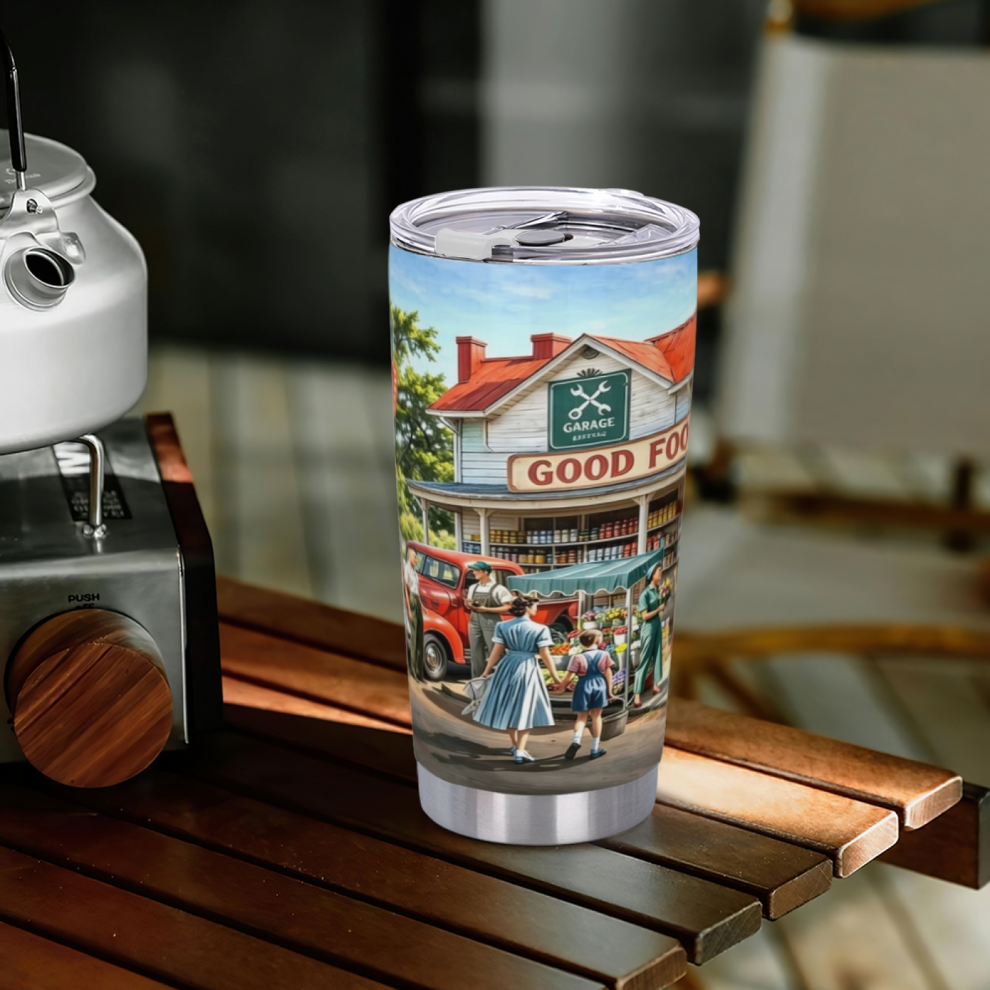 Enchanted Floral Country Cottage Oil Painting 20oz Travel Tumbler