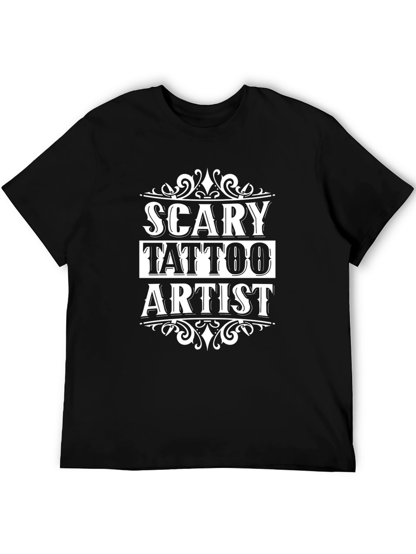 Scary Tattoo Artist T-Shirt - Black Graphic Tee