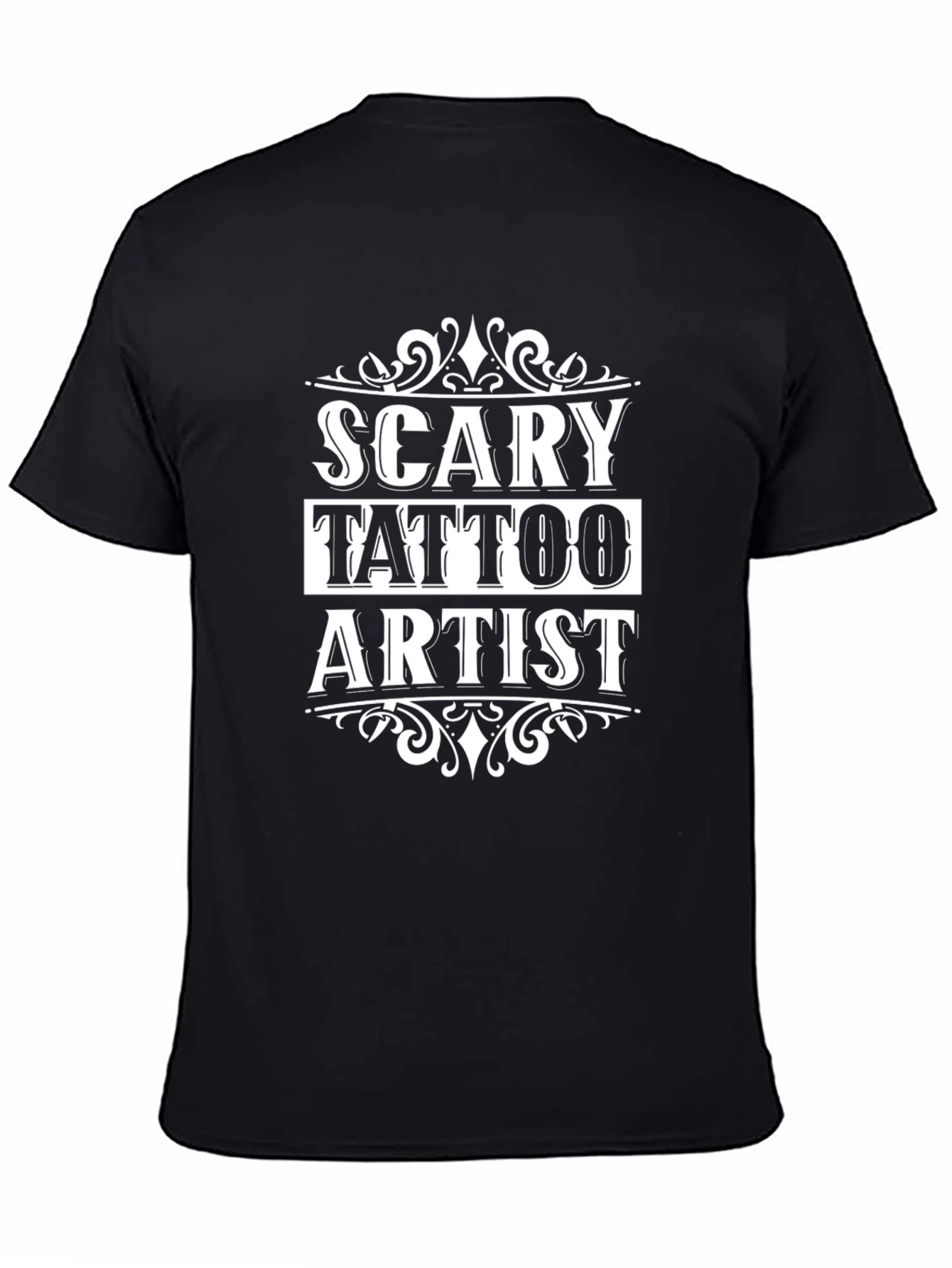 Scary Tattoo Artist T-Shirt - Black Graphic Tee