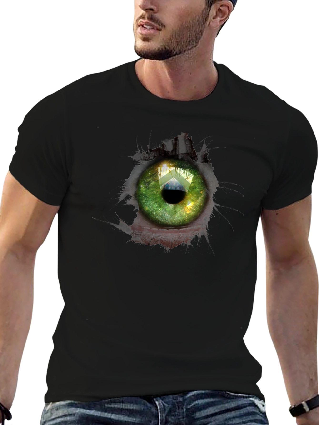 Surreal Eye Graphic Black T-Shirt