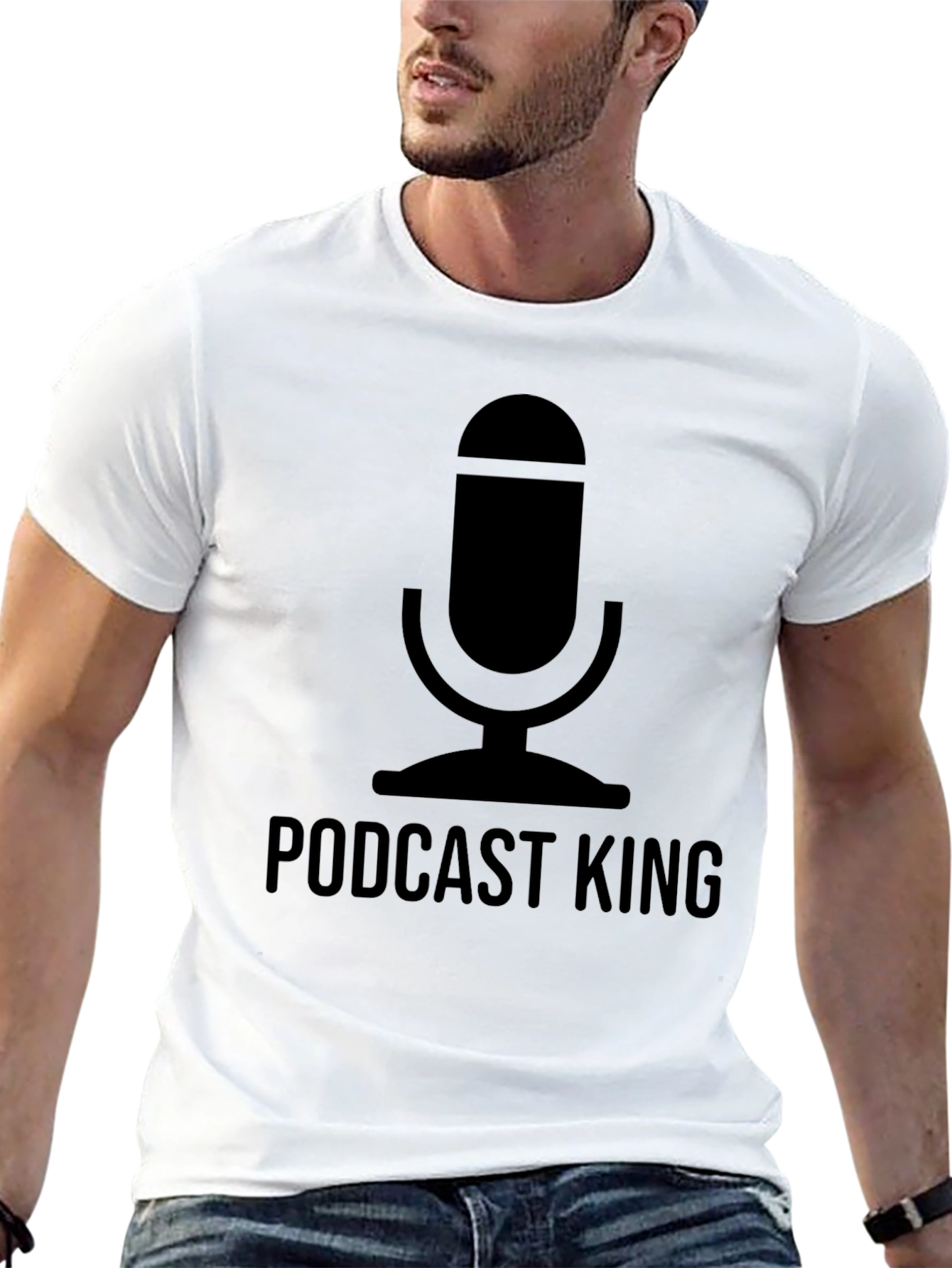Podcast King Black T-Shirt