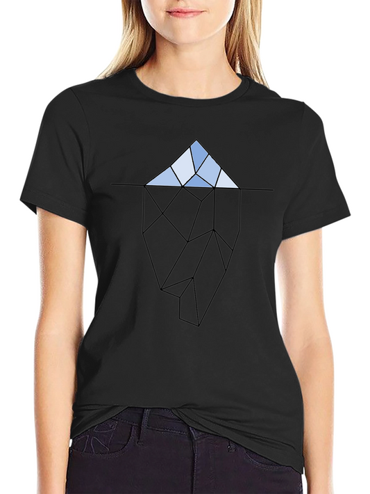 Geometric Iceberg Graphic Tee - Modern Minimalist Design