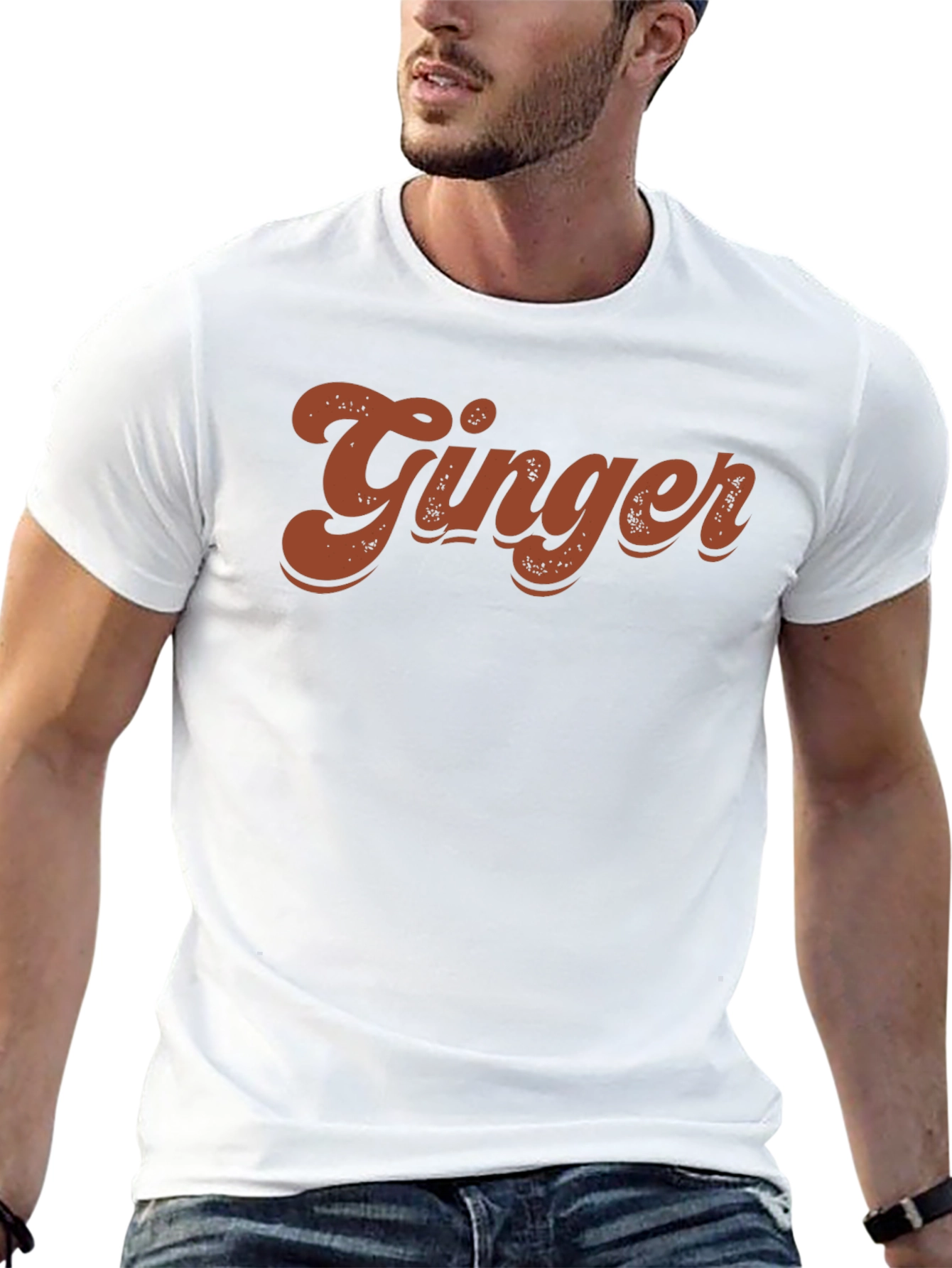 Retro Ginger Graphic T-Shirt - Black