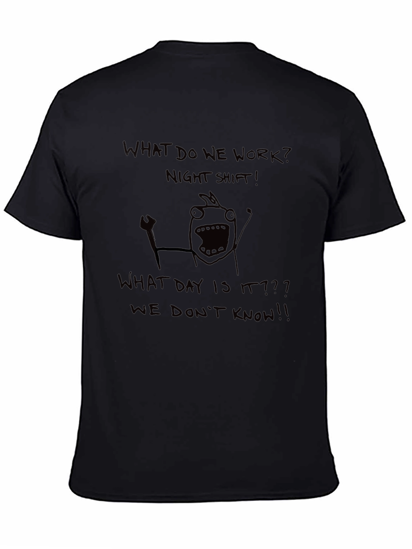 Night Shift Crew Tee - Funny Graphic T-Shirt