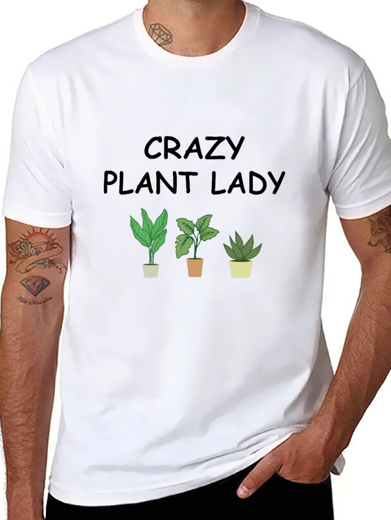 Crazy Plant Lady Graphic Tee - Black